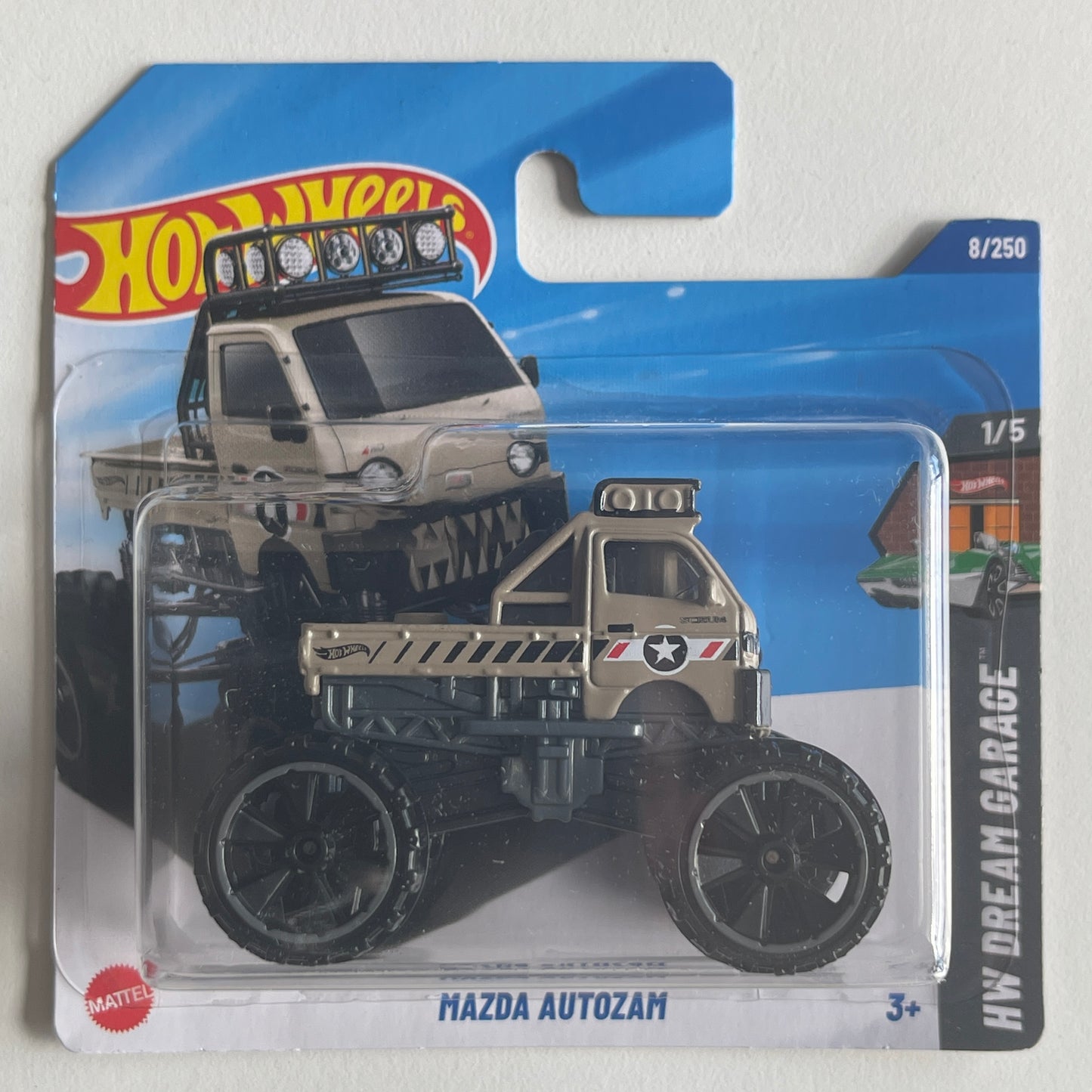 Hot Wheels Mazda Autozam (Brown) Short Card (Damaged) HW Dream Garage 8/250