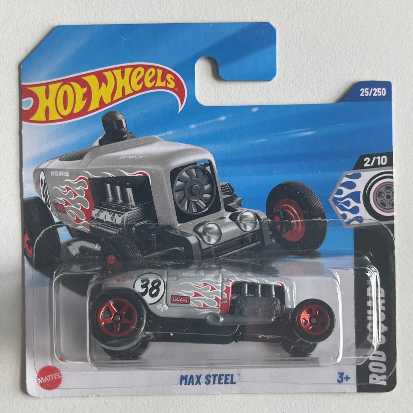 Hot Wheels Max Steel (Grey) Short Card (Damaged) Rod Squad 25/250