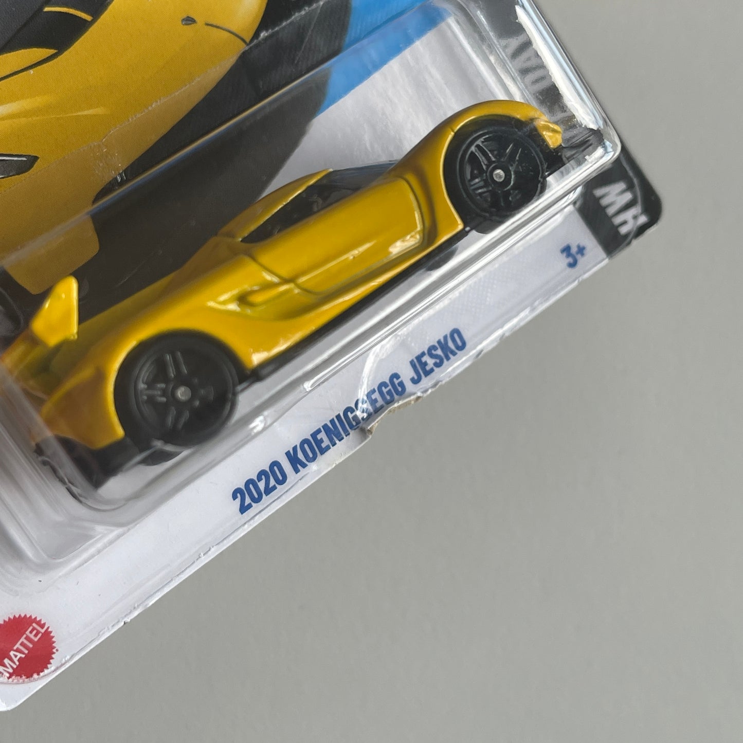 Hot Wheels 2020 Koenigsegg Jesko (Yellow) Short Card (Damaged) HW Race Day 125/250