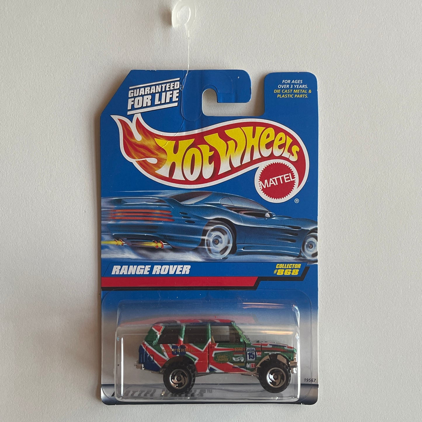 Hot Wheels Range Rover (Green) Long Card (Damaged)