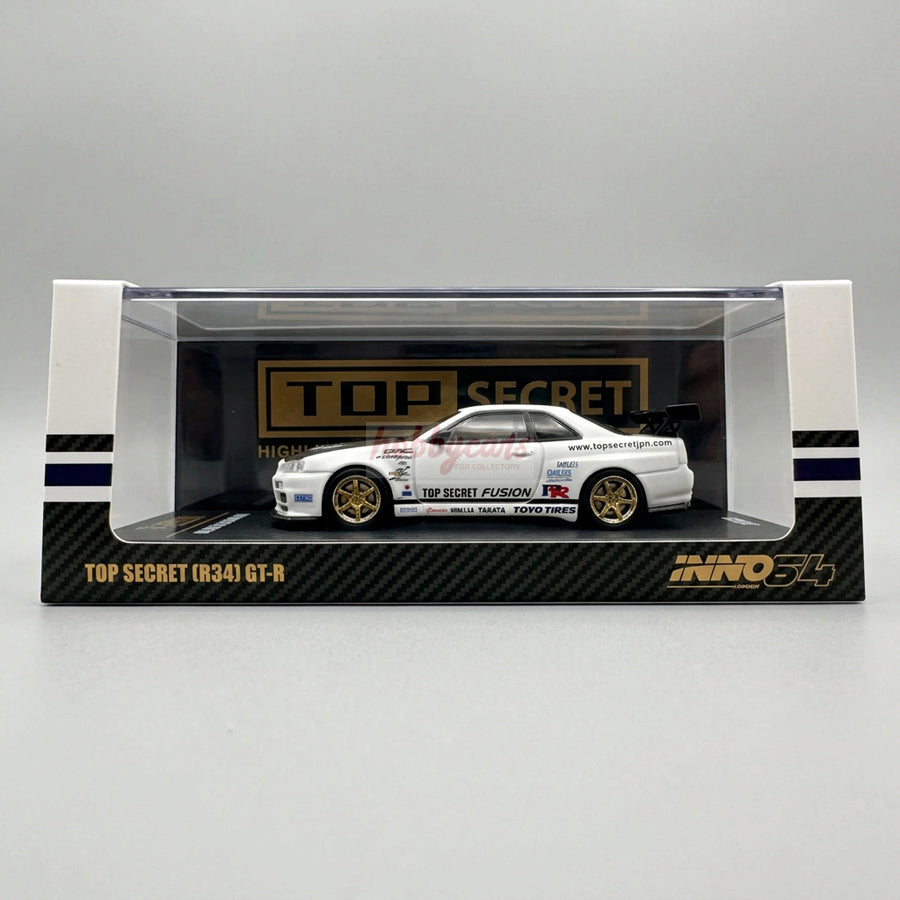 Inno64 Nissan Top Secret (R34) GT-R White