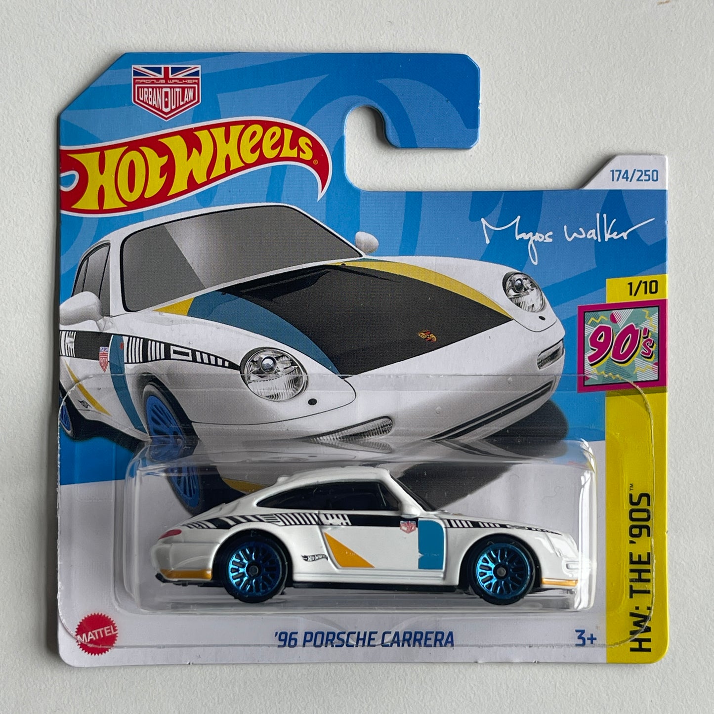 Hot Wheels Magnus Walker '96 Porsche Carrera (White) Short Card HW: The '90s 174/250