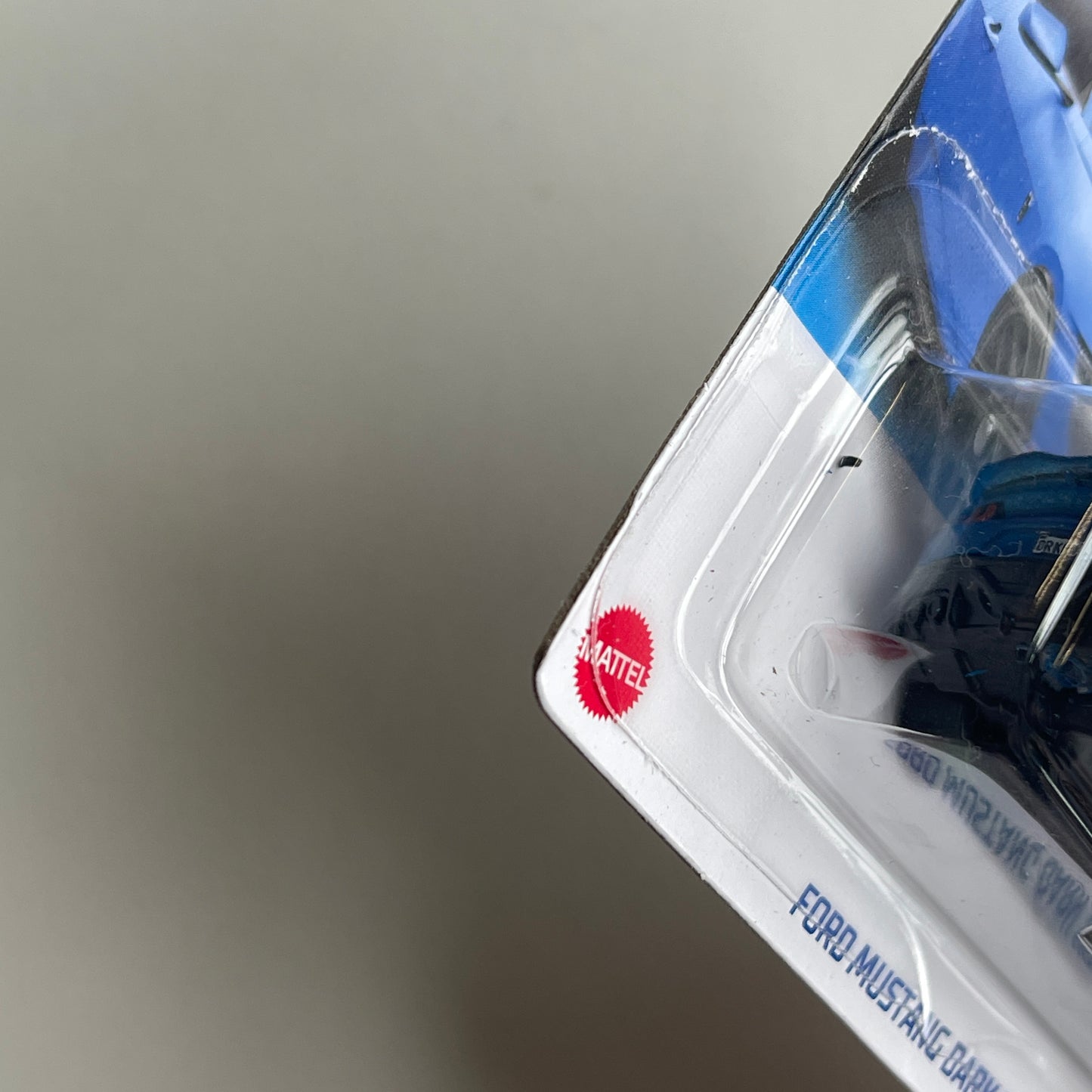 Hot Wheels Ford Mustang Dark Horse (Blue) Short Card (Damaged) Then and Now 250/250