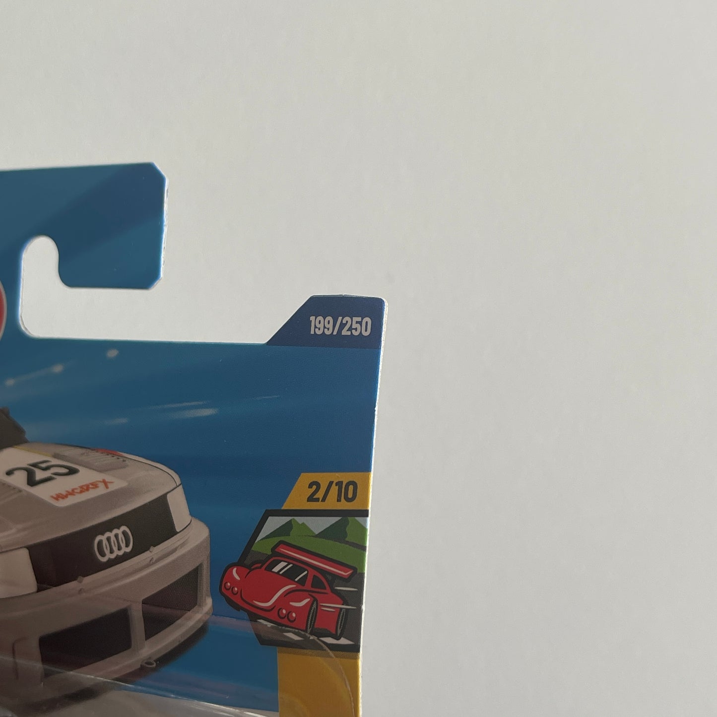 Hot Wheels Audi '90 Quattro (Grey) Short Card (Damaged) Peak Pursuit 199/250