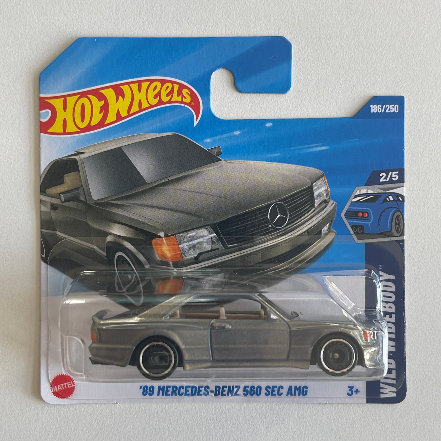 Hot Wheels '89 Mercedes-Benz 560 SEC AMG (Green) Short Card (Damaged) Wild Widebody 186/250