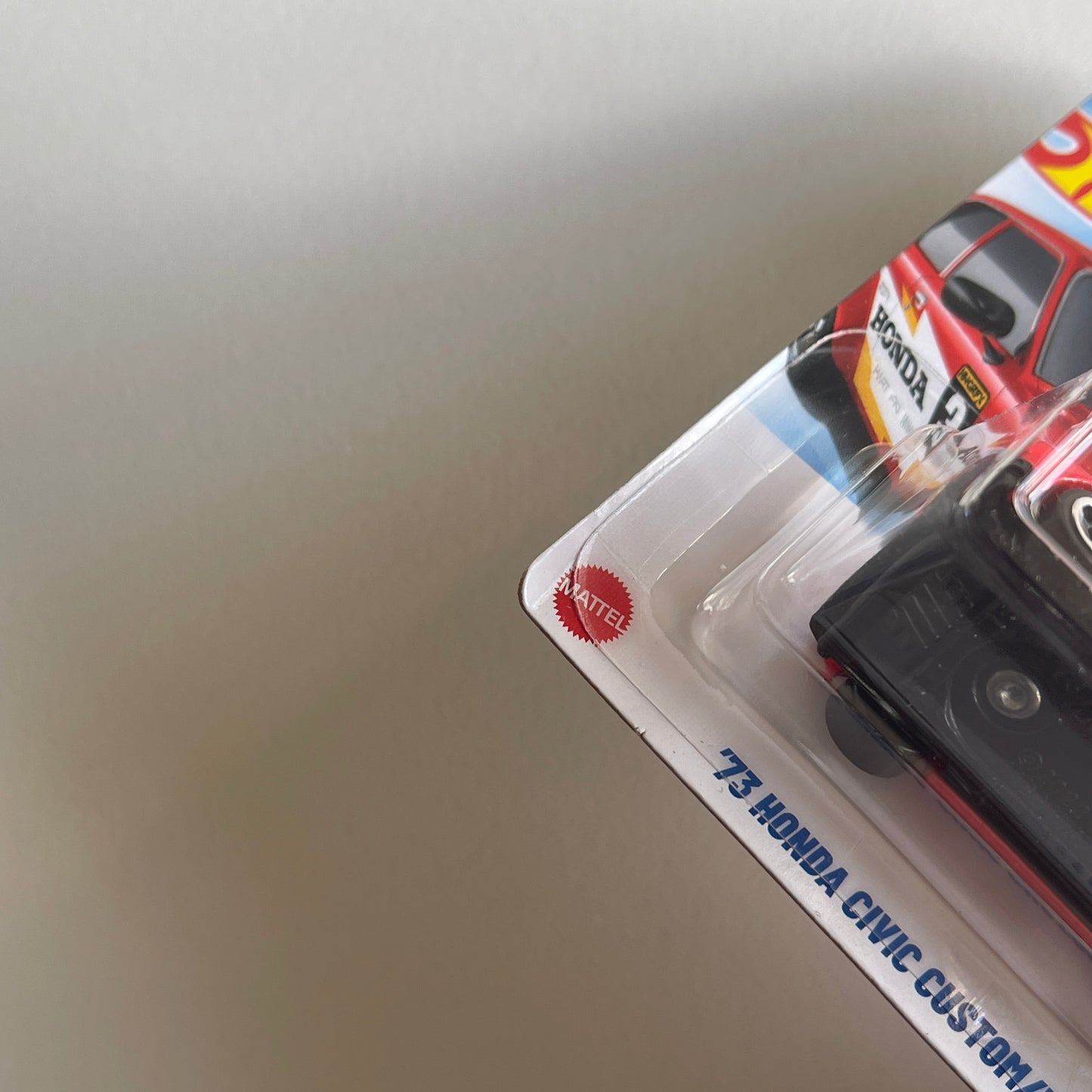 Hot Wheels '73 Honda Civic Custom (Red) Short Card (Damaged) Then And Now 231/250
