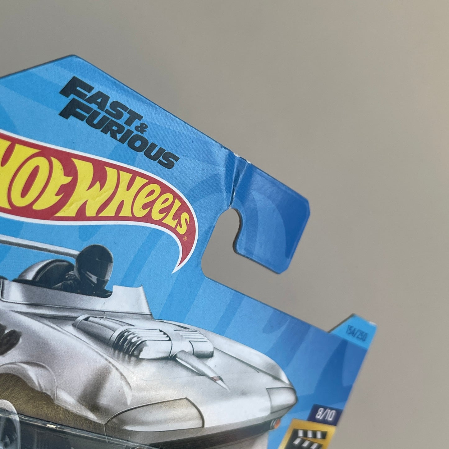 Hot Wheels Fast & Furious Corvette Grand Sport Roadster (Grey) Short Card (Damaged) HW Screen Time 154/250