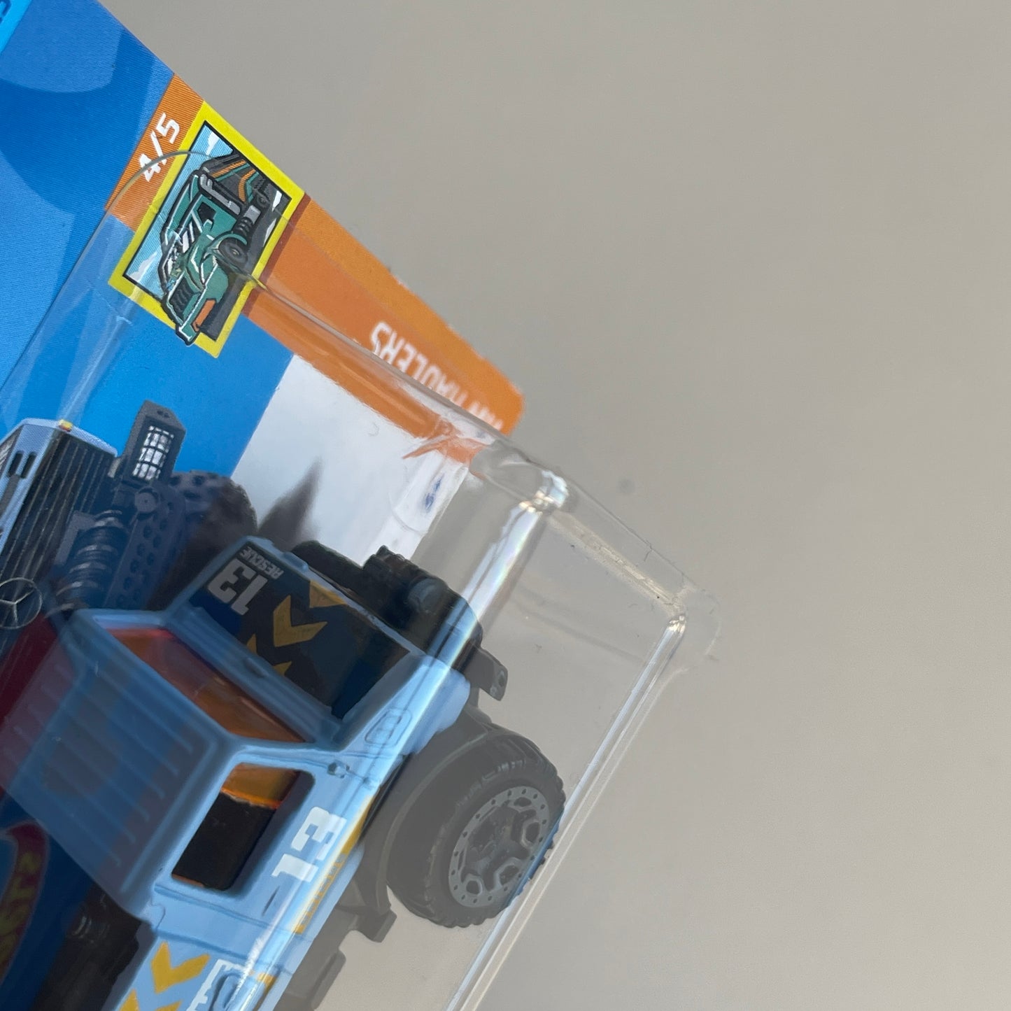 Hot Wheels Mercedes-Benz Unimog 1300L (Blue) Short Card (Damaged) HW Haulers 61/250