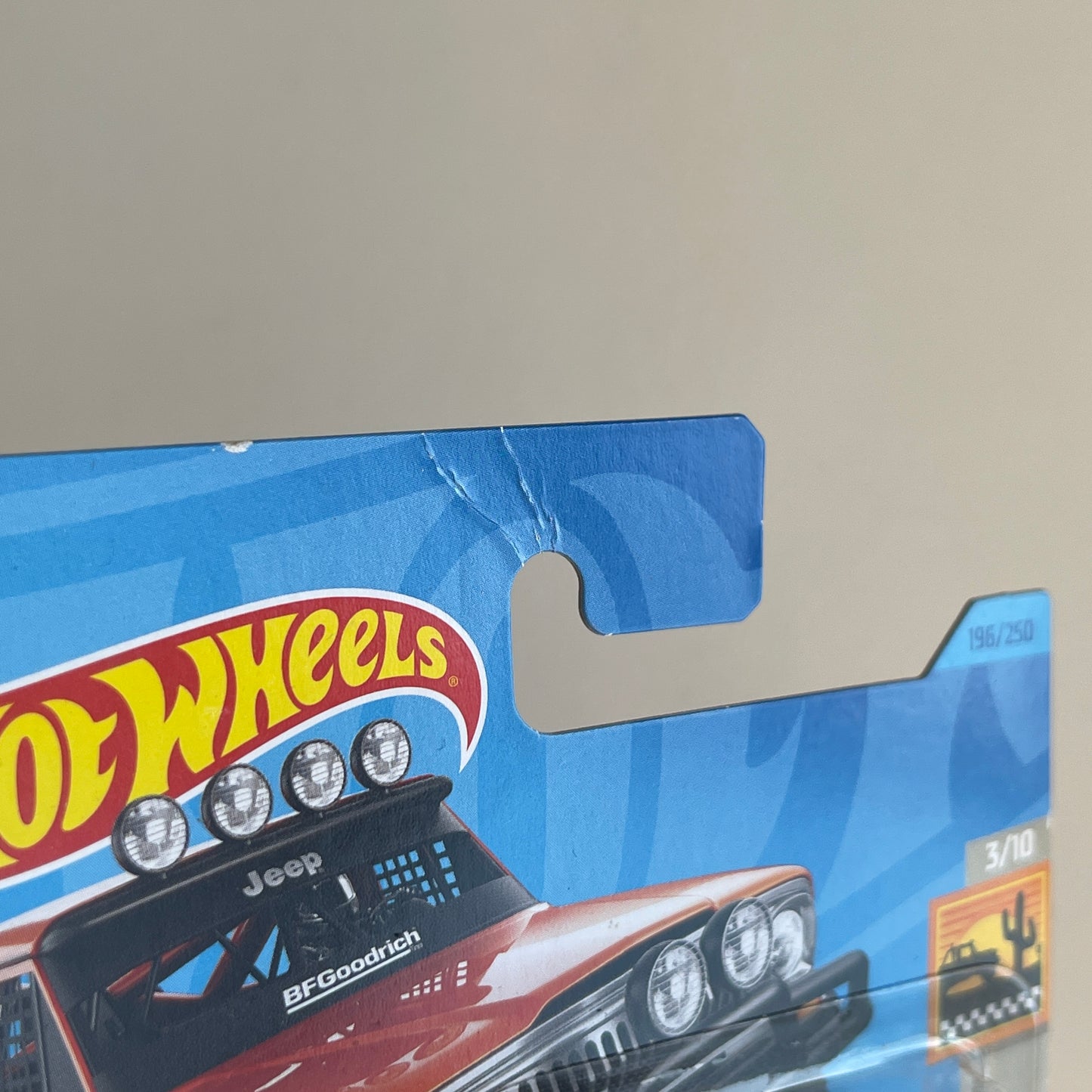 Hot Wheels '73 Jeep J10 (Orange) Short Card (Damaged) Baja Blazers 196/250