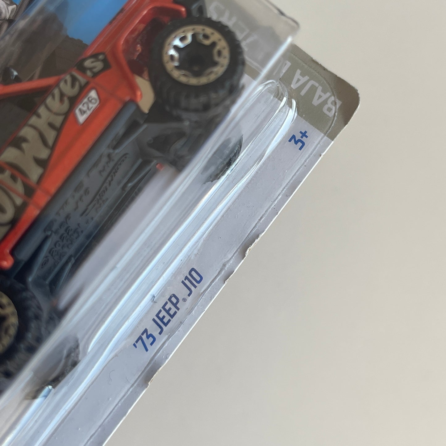 Hot Wheels '73 Jeep J10 (Orange) Short Card (Damaged) Baja Blazers 196/250