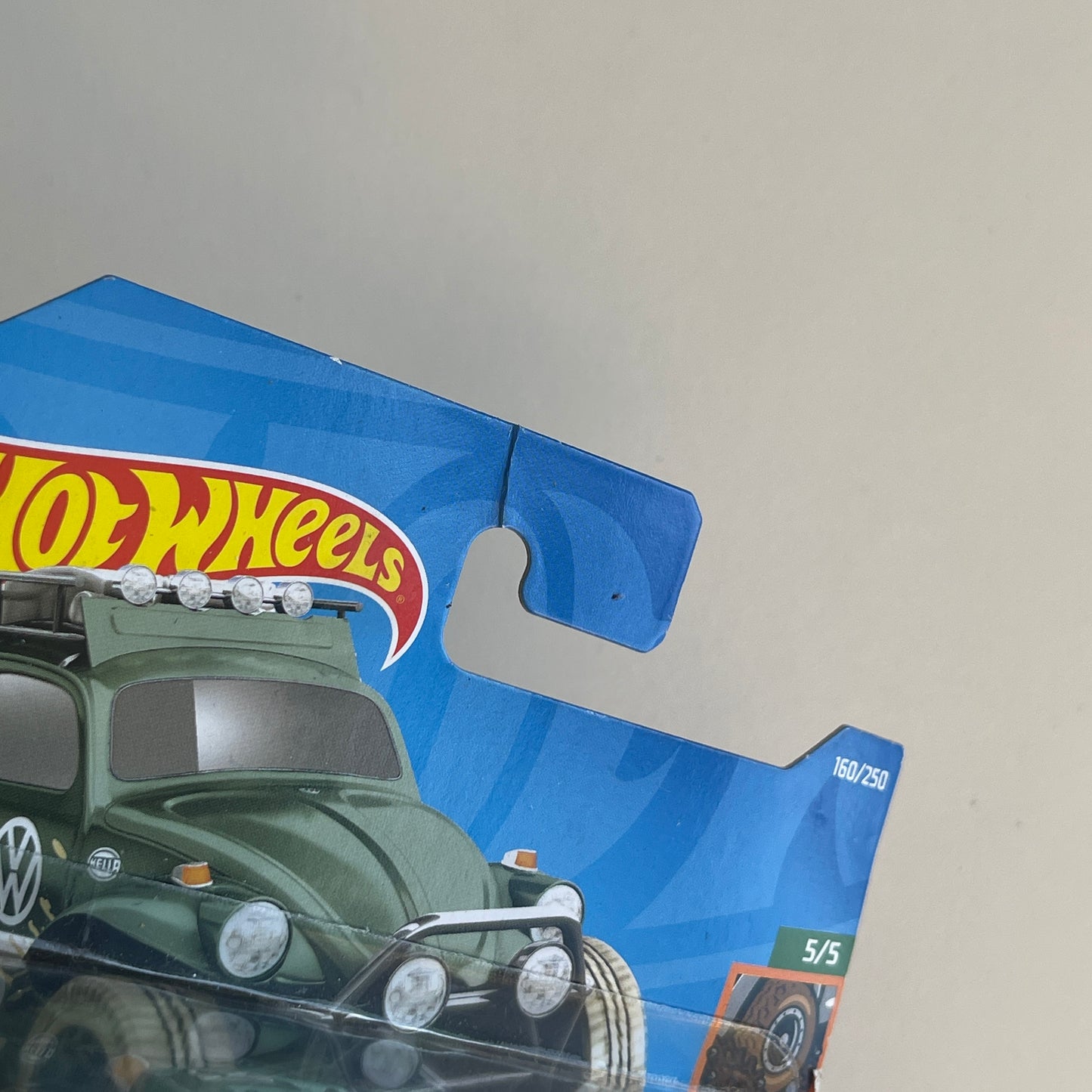 Hot Wheels Volkswagen "Baja Bug" (Turquoise) Short Card (Damaged) Mud Studs 160/250