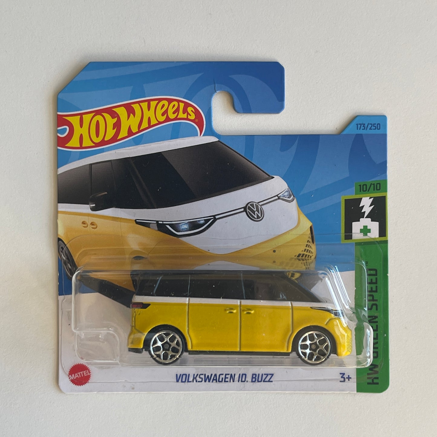 Hot Wheels Volkswagen ID. Buzz (Yellow) Short Card (Damaged) HW Green Speed 173/250