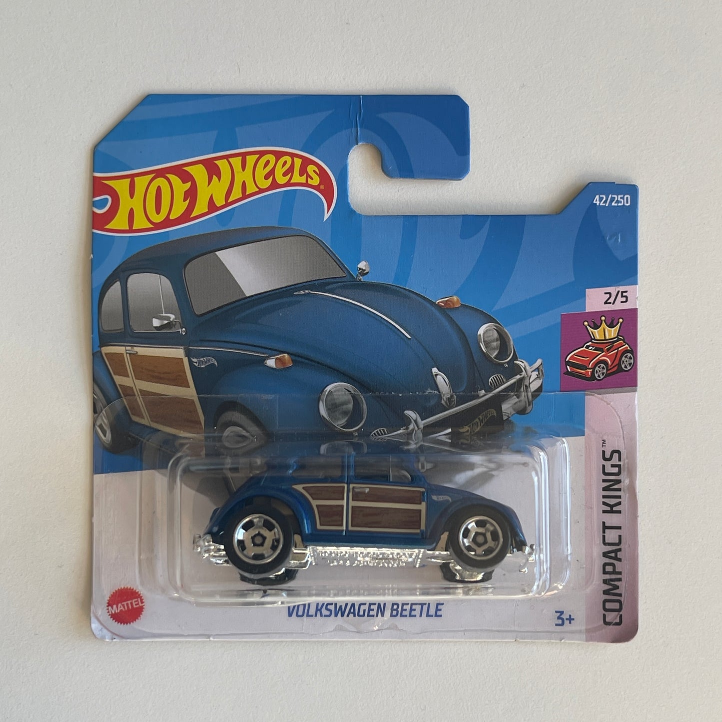 Hot Wheels Volkswagen Beetle (Blue) Short Card (Damaged) Copact Kings 42/250