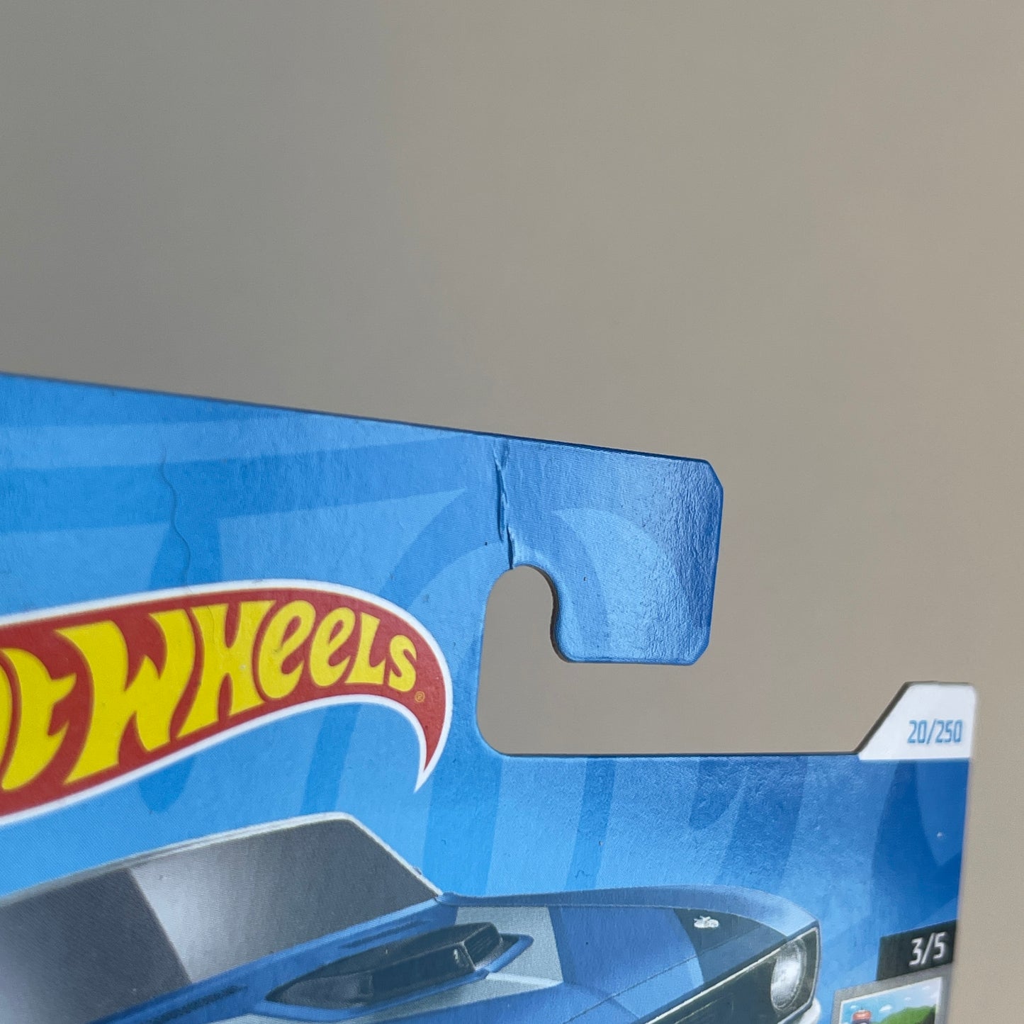Hot Wheels '70 Plymouth Barracuda (Blue) Short Card (Damaged) HW Roadsters 20/250