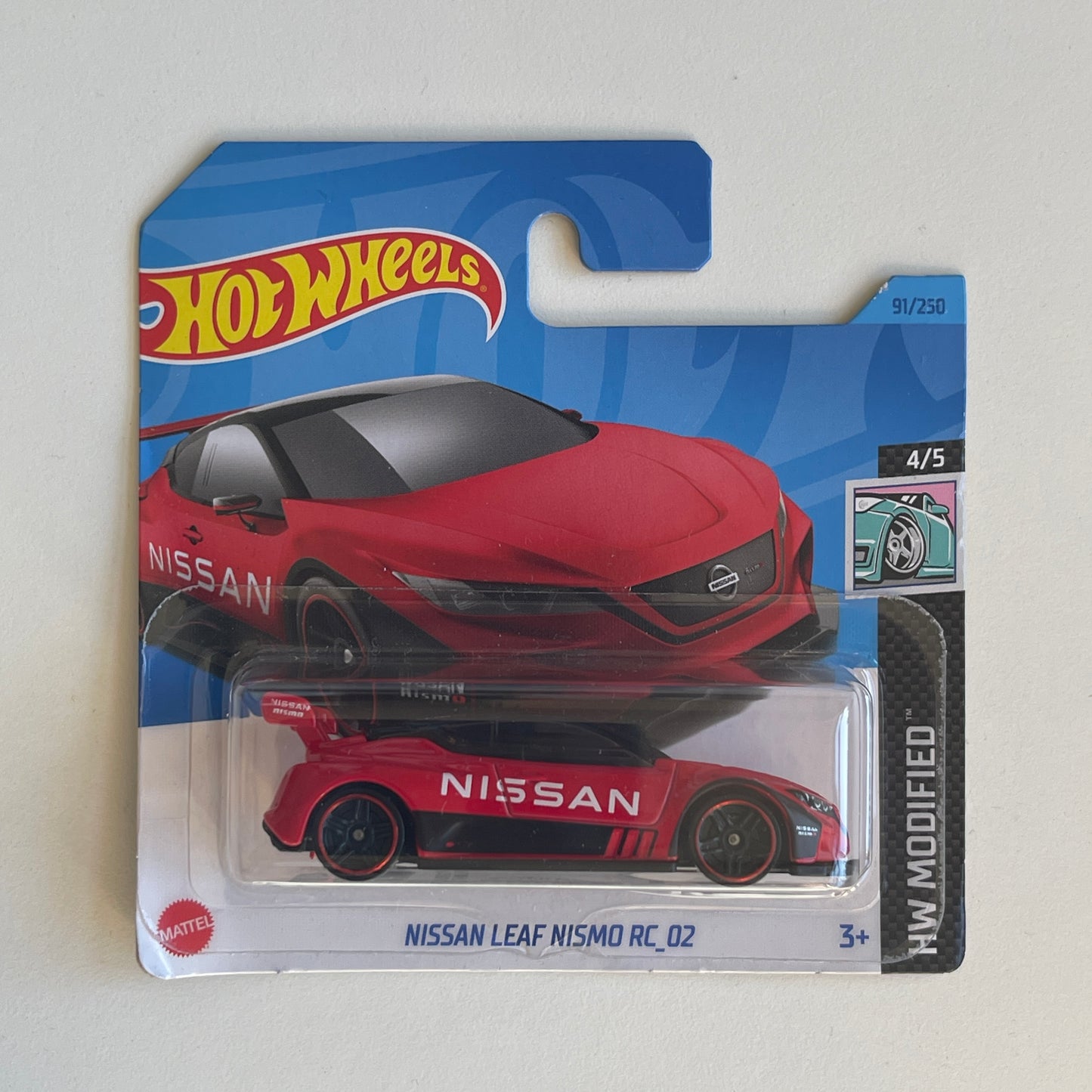 Hot Wheels Nissan Leaf Nismo RC_02 (Red) Short Card (Damaged) HW Modified 91/250
