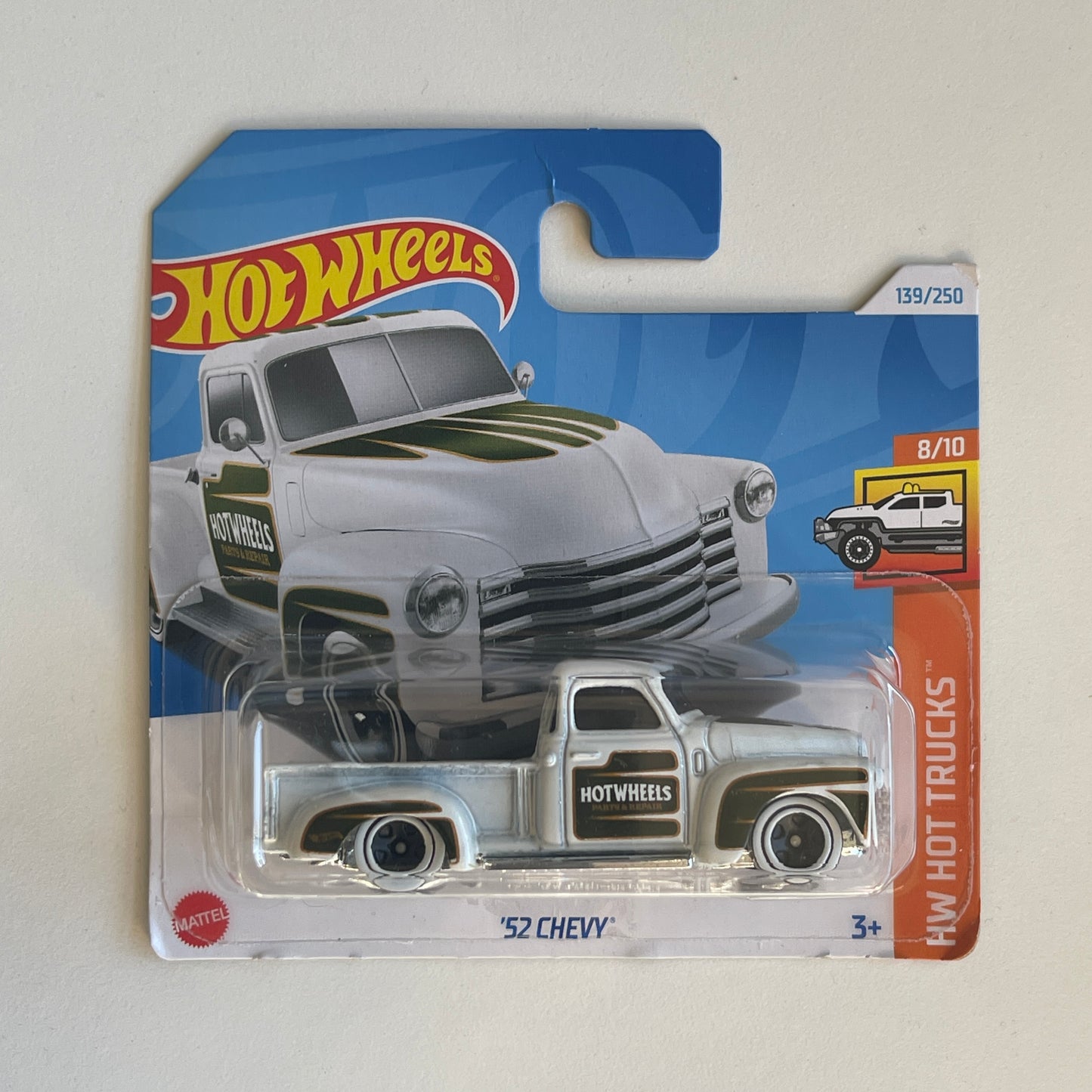 Hot Wheels '52 Chevy (White) Short Card (Damaged) HW Hot Trucks 139/250