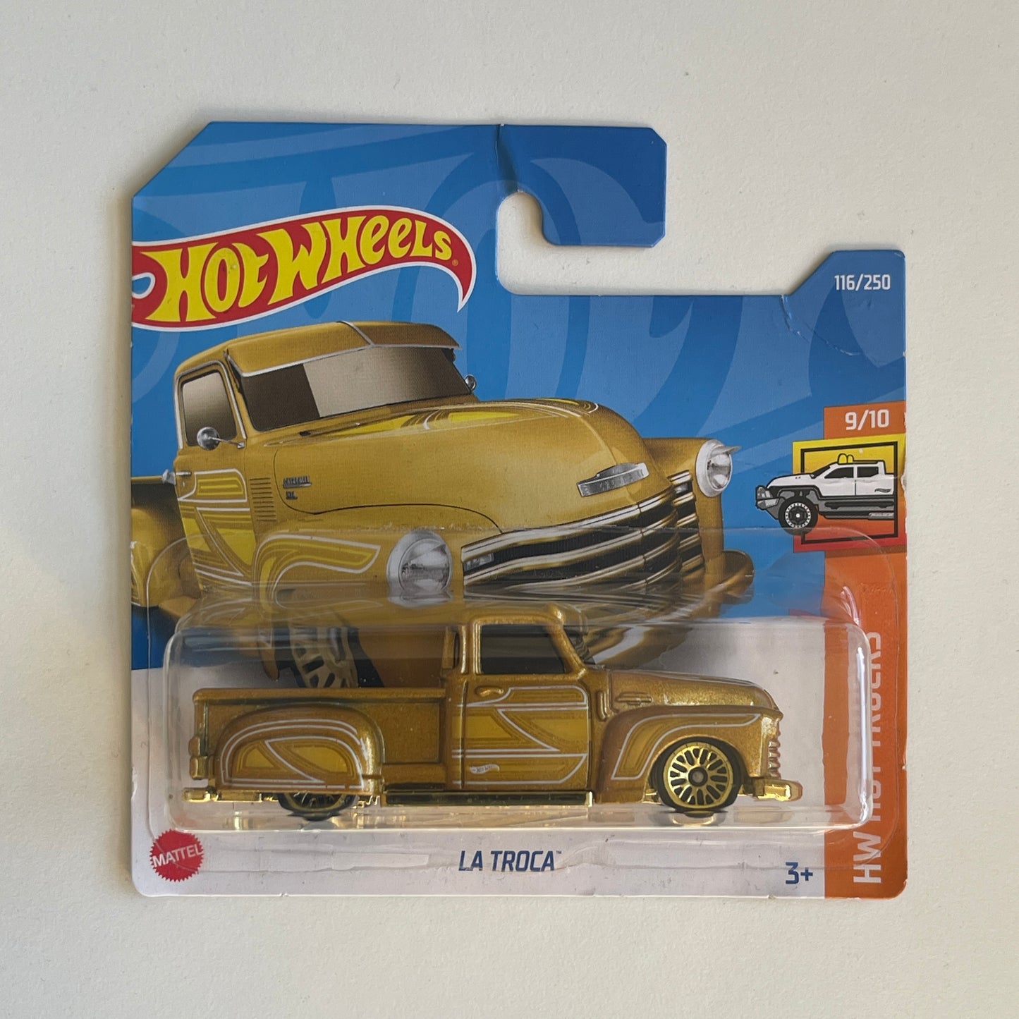 Hot Wheels La Troca (Gold) Short Card (Damaged) HW Hot Trucks 116/250