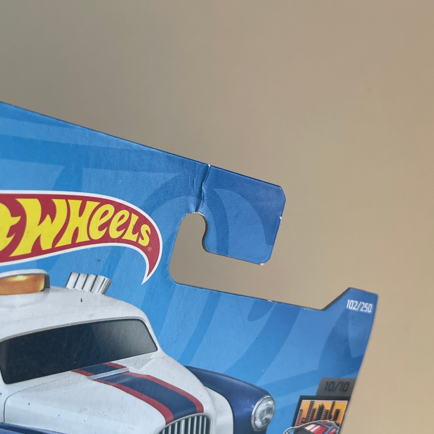 Hot Wheels Cockney Cab II (White/Blue) Short Card (Damaged) HW Metro 102/250