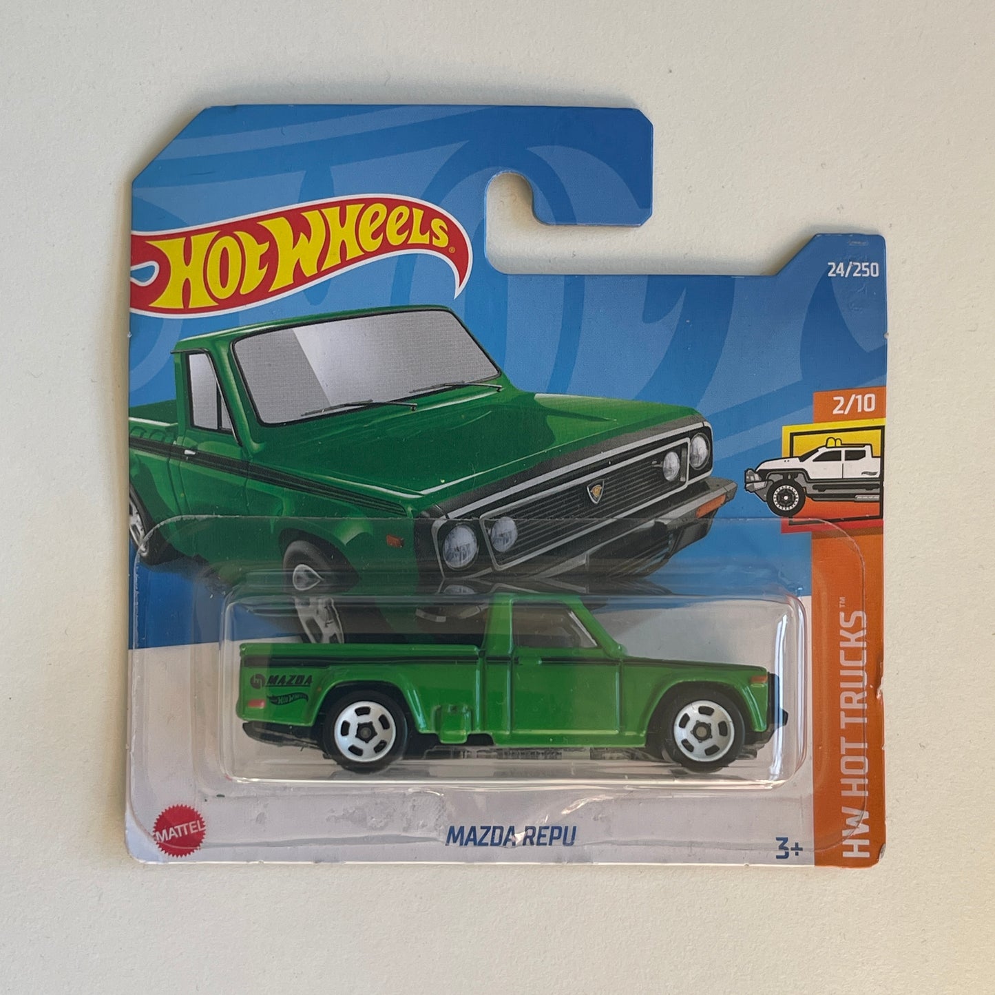 Hot Wheels Mazda Repu (Green) Short Card (Damaged) HW Hot Trucks 24/250
