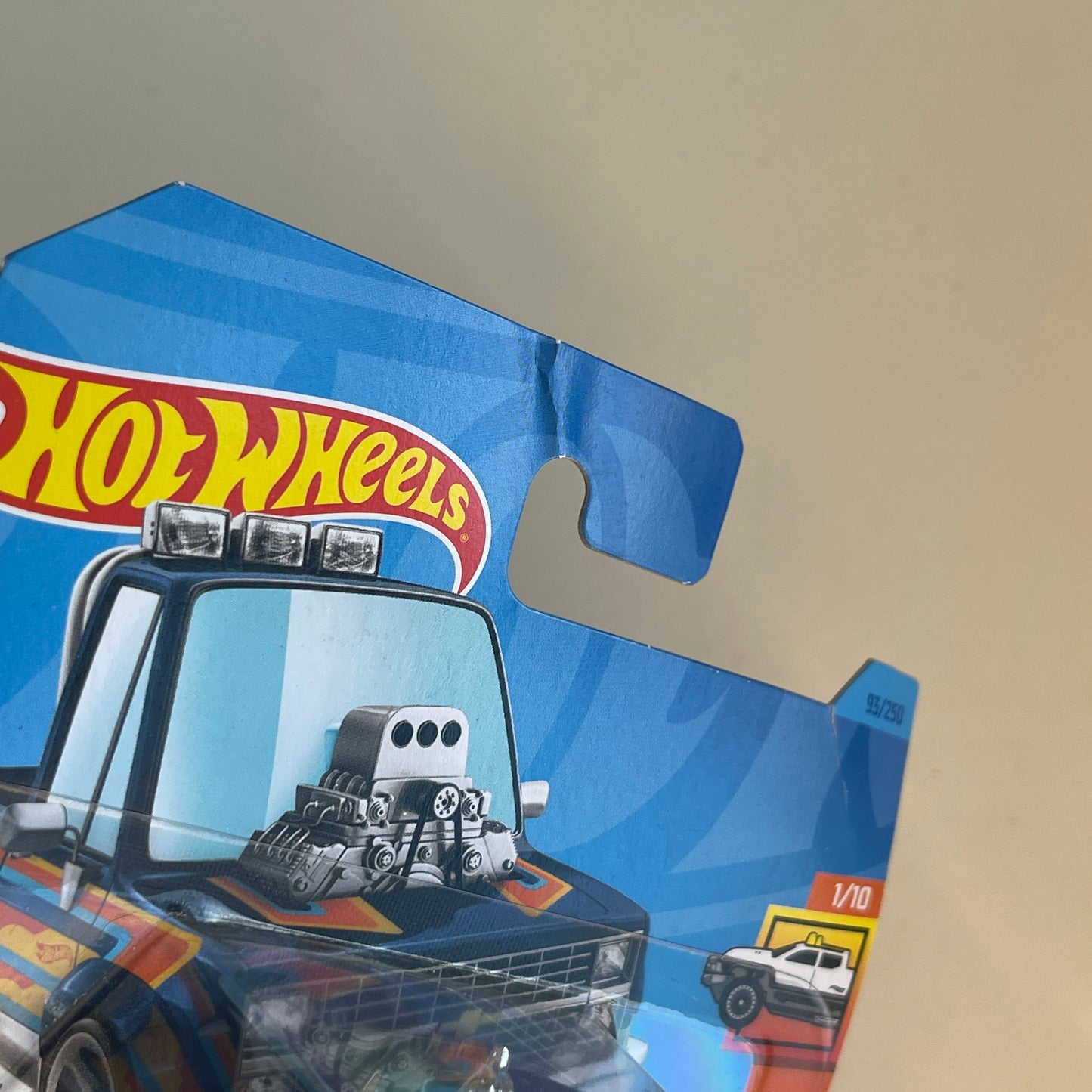 Hot Wheels Toon'd '83 Chevy Silverado (Navy Blue) Short Card (Damaged) HW Hot Trucks 93/250