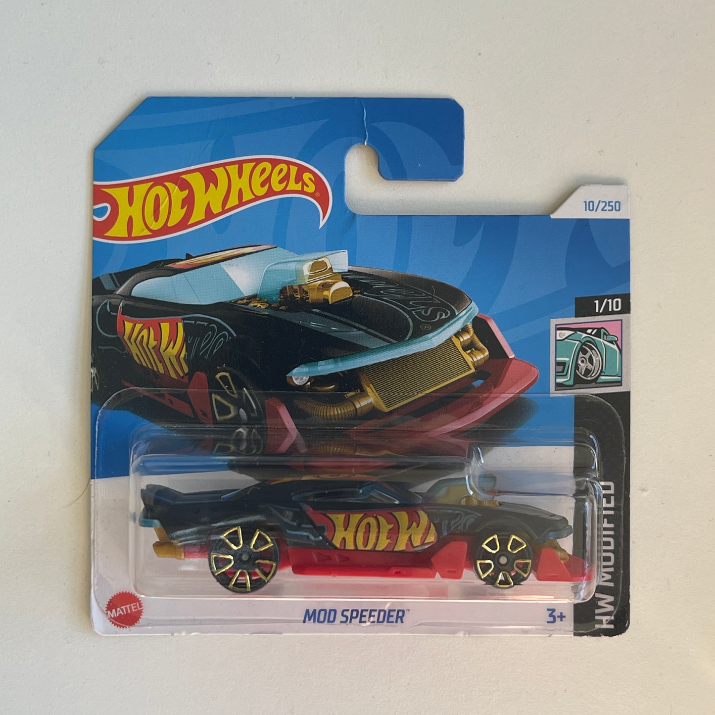 Hot Wheels Mod Speeder (Black) Short Card (Damaged) HW Modified 10/250