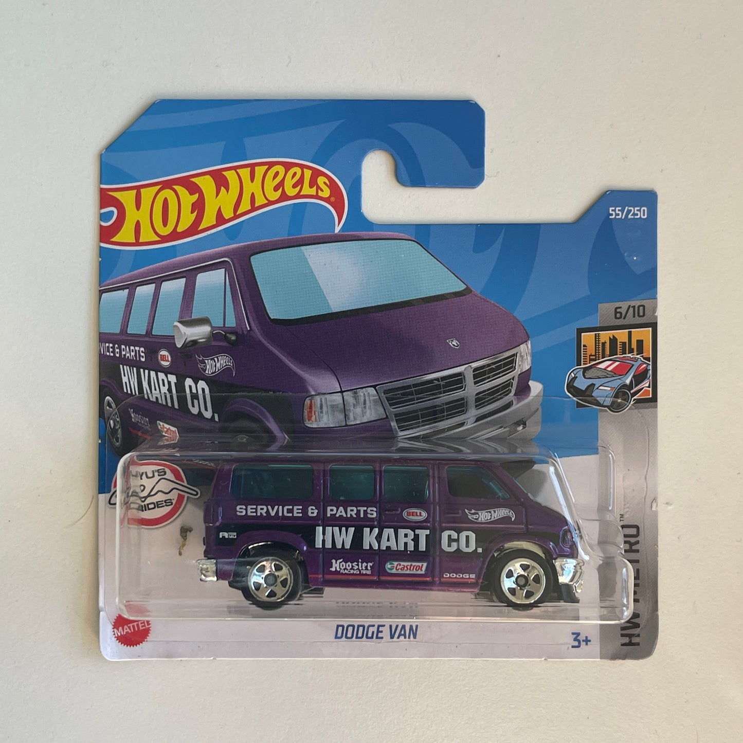 Hot Wheels Dodge Van (Purple) Short Card (Damaged) HW Metro 55/250