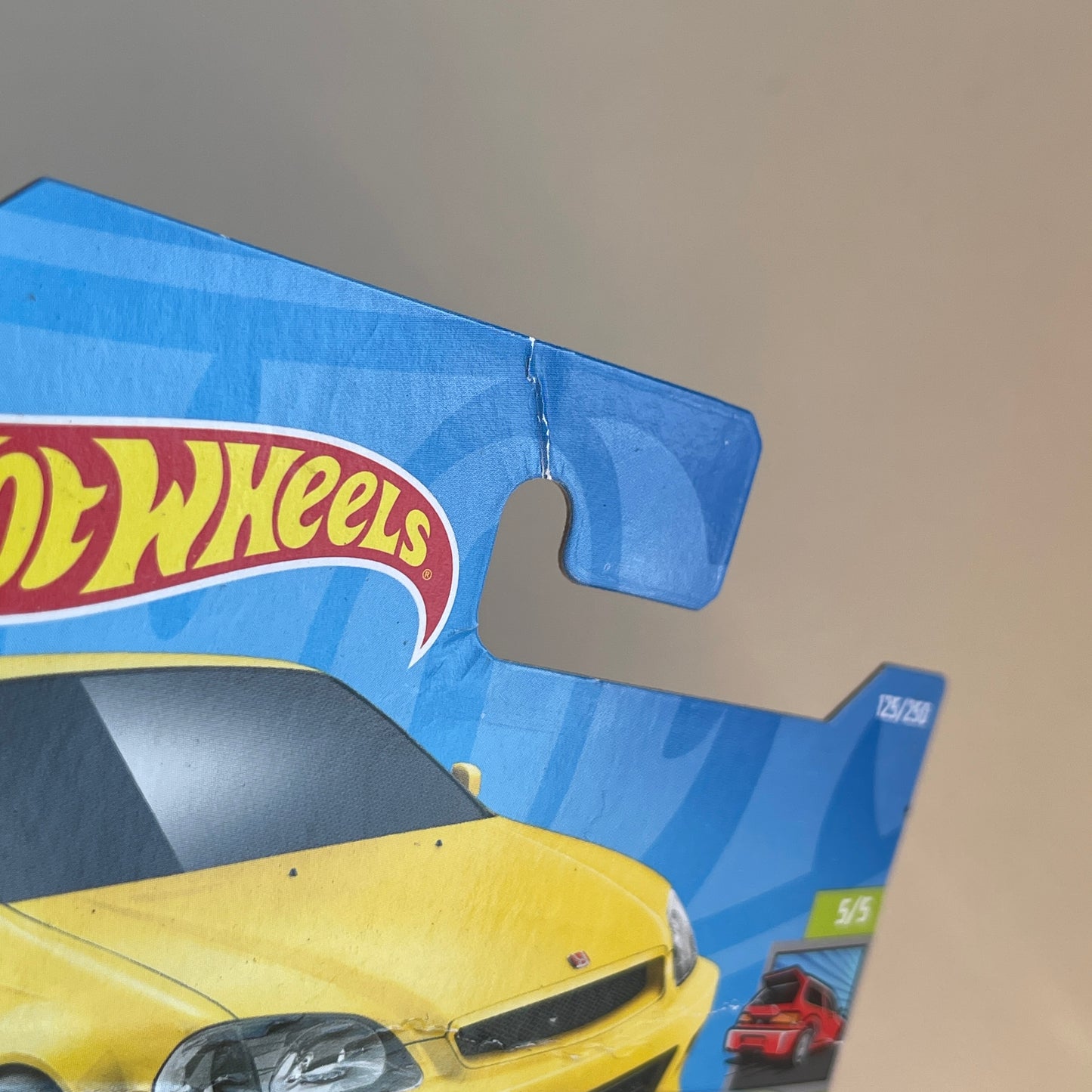 Hot Wheels Honda '99 Honda Civic Type R (EK9) (Yellow) Short Card (Damaged) HW Hatchbacks 125/250