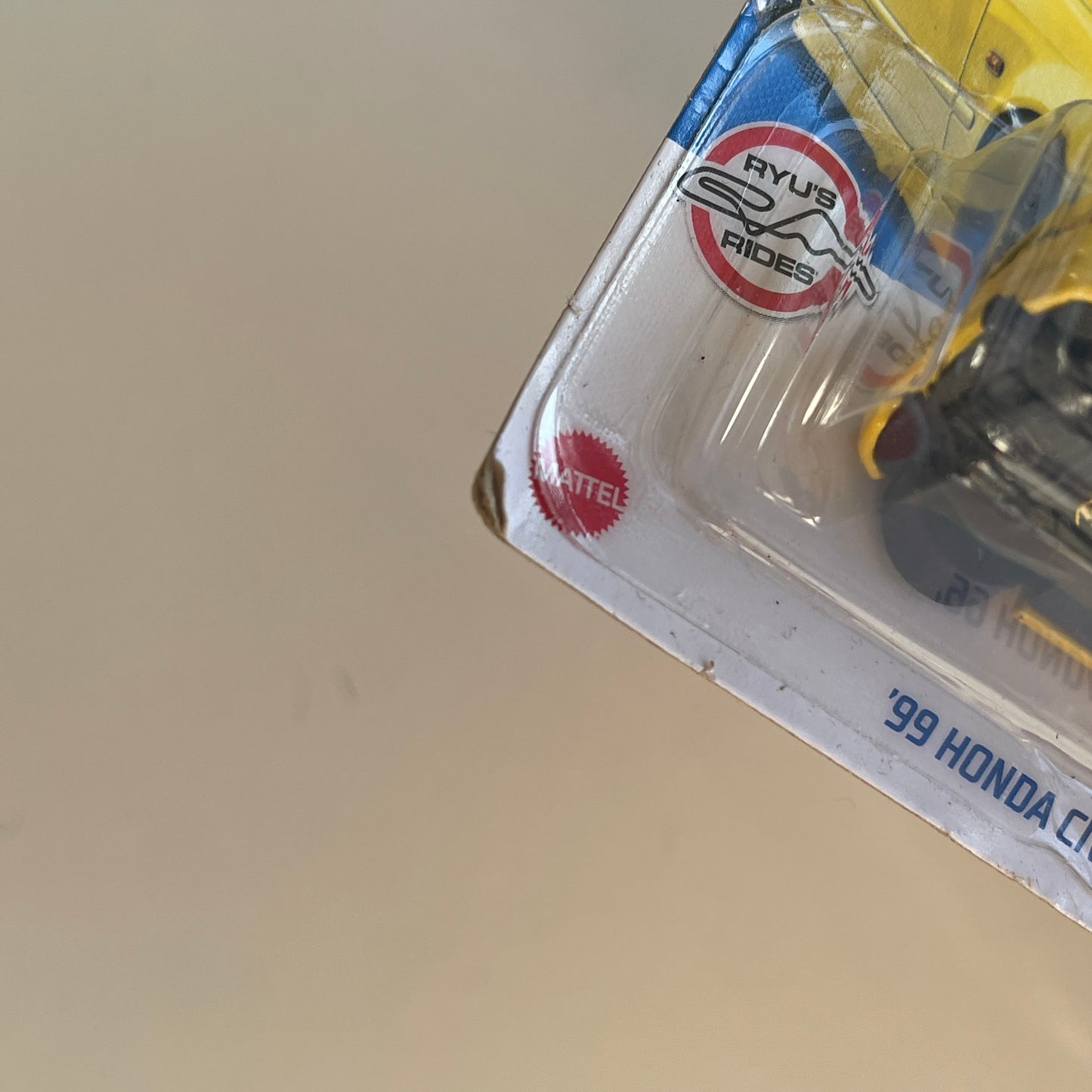 Hot Wheels Honda '99 Honda Civic Type R (EK9) (Yellow) Short Card (Damaged) HW Hatchbacks 125/250