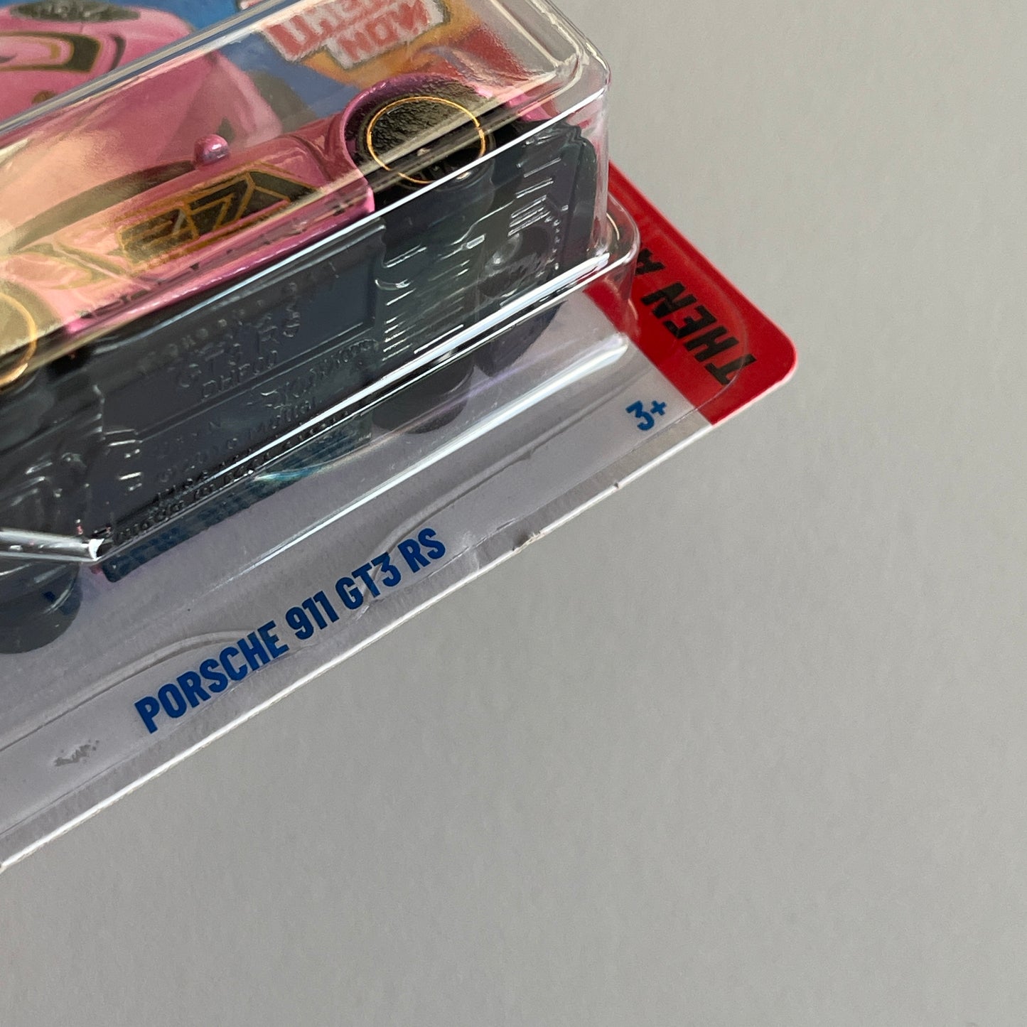 Hot Wheels Porsche 911 GT3 RS (Pink) Short Card (Damaged) Then And Now 220/250