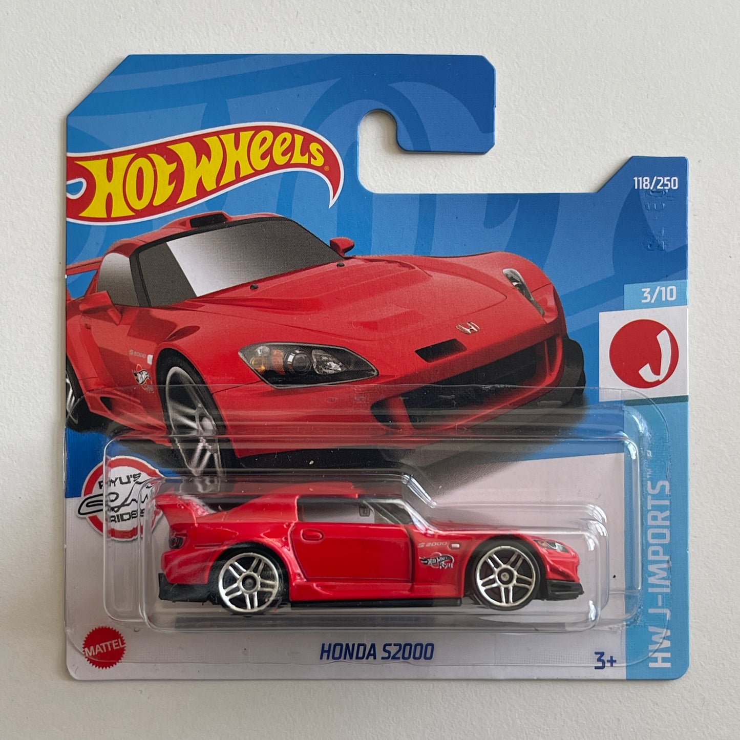 Hot Wheels Honda S2000 (Red) Short Card (Damaged) HW J-Imports 118/250