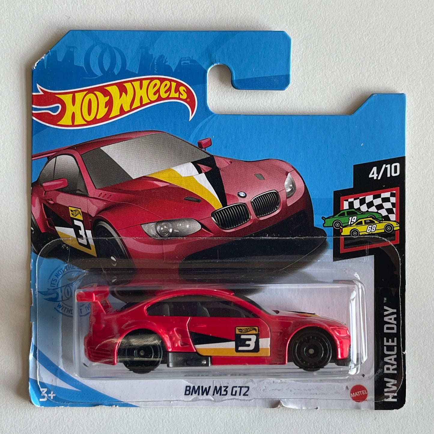 Hot Wheels BMW M3 GT2 (Red) Short Card (Damaged) HW Race Day 57/250