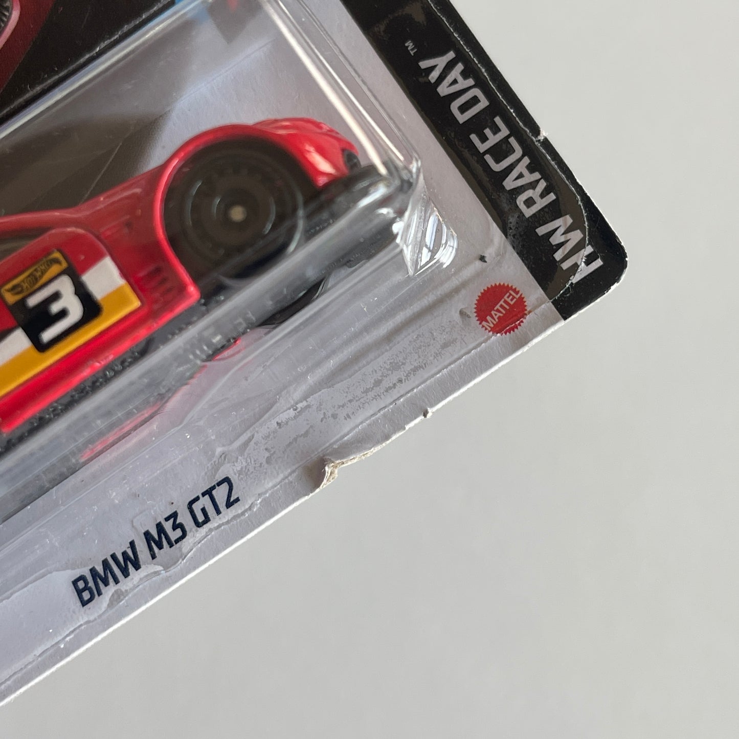 Hot Wheels BMW M3 GT2 (Red) Short Card (Damaged) HW Race Day 57/250