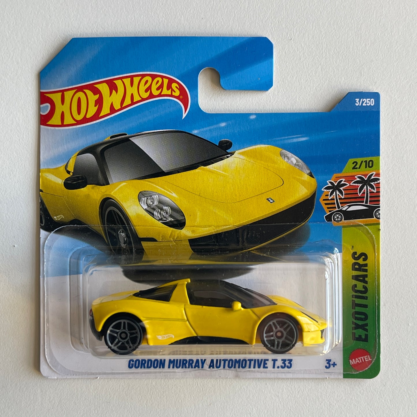 Hot Wheels Gordon Murray Automotive T.33 (Yellow) Short Card Exotics 3/250