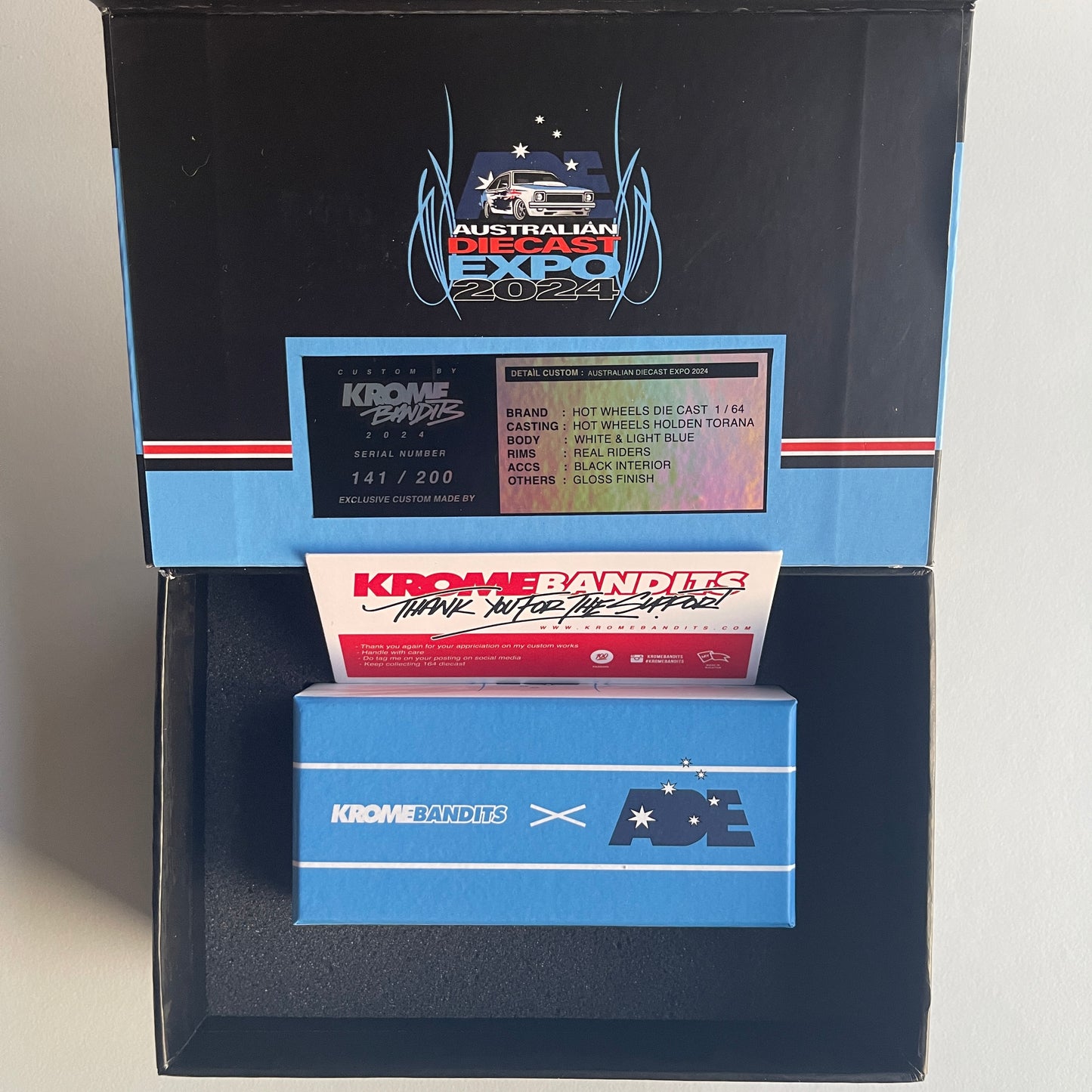 Krome Bandits x Australian Diecast Expo 2024 Exclusive Holden Torana A9X (Hot Wheels) #141