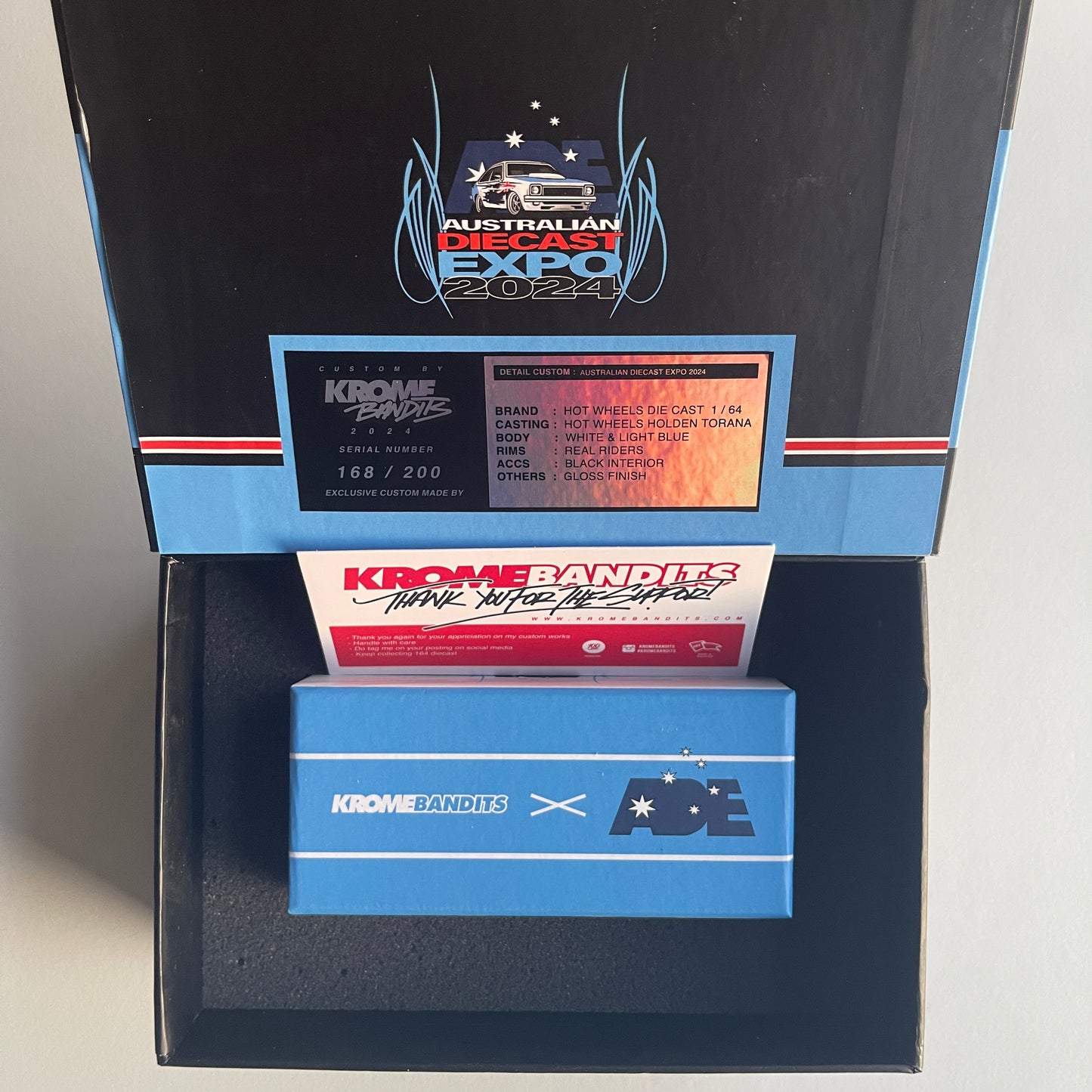 Krome Bandits x Australian Diecast Expo 2024 Exclusive Holden Torana A9X (Hot Wheels) #168