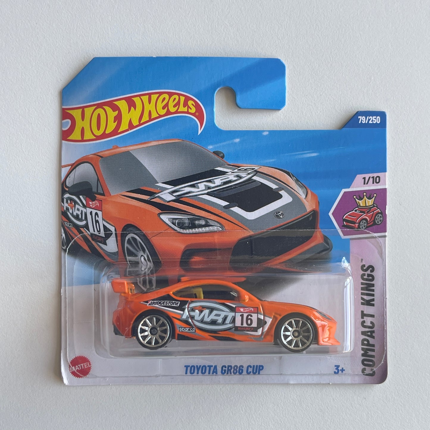 Hot Wheels Toyota GR86 Cup (Orange) Short Card (Damaged) Compact Kings 79/250