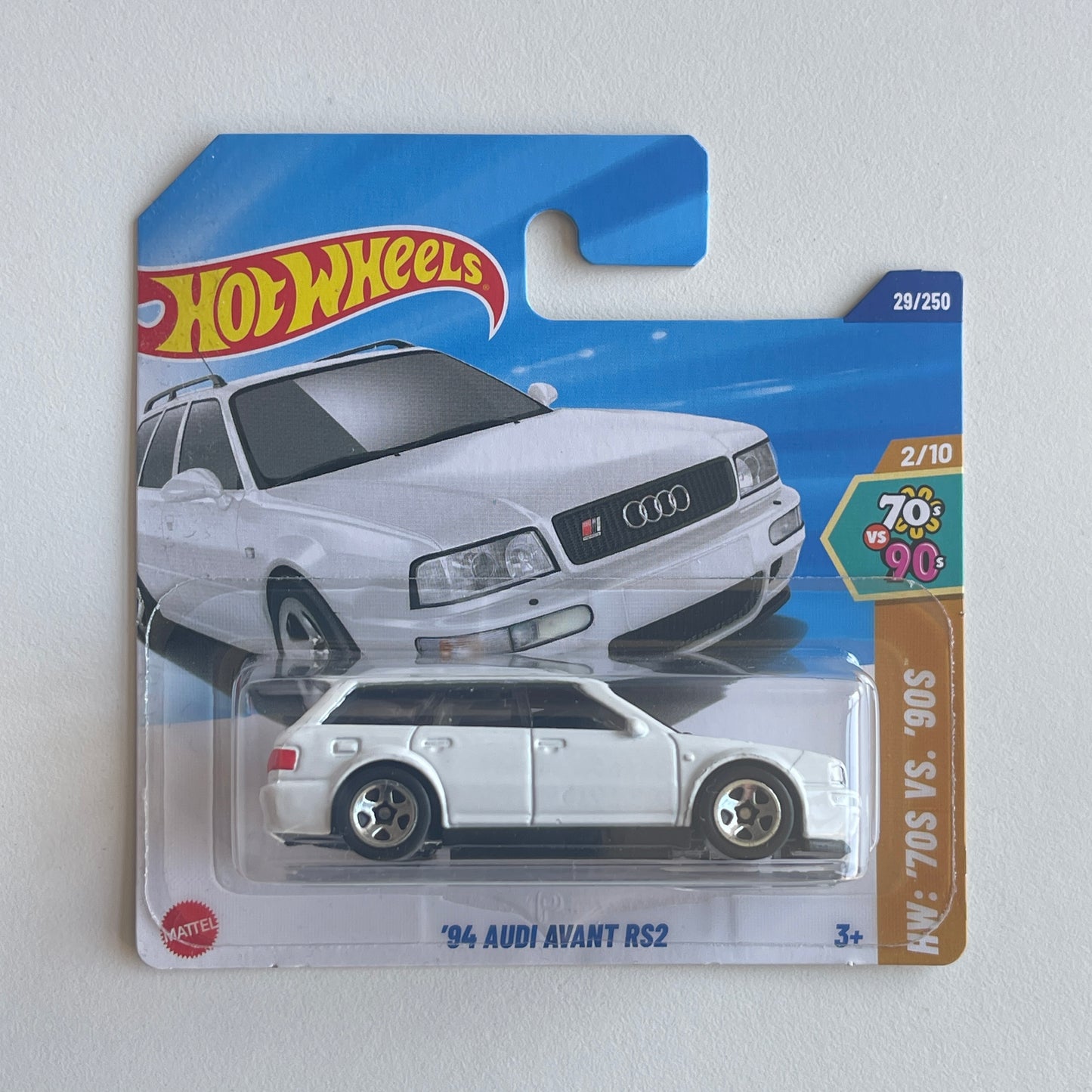 Hot Wheels '94 Audi Avant RS2 (White) Short Card HW: '70 vs. '90s 29/250