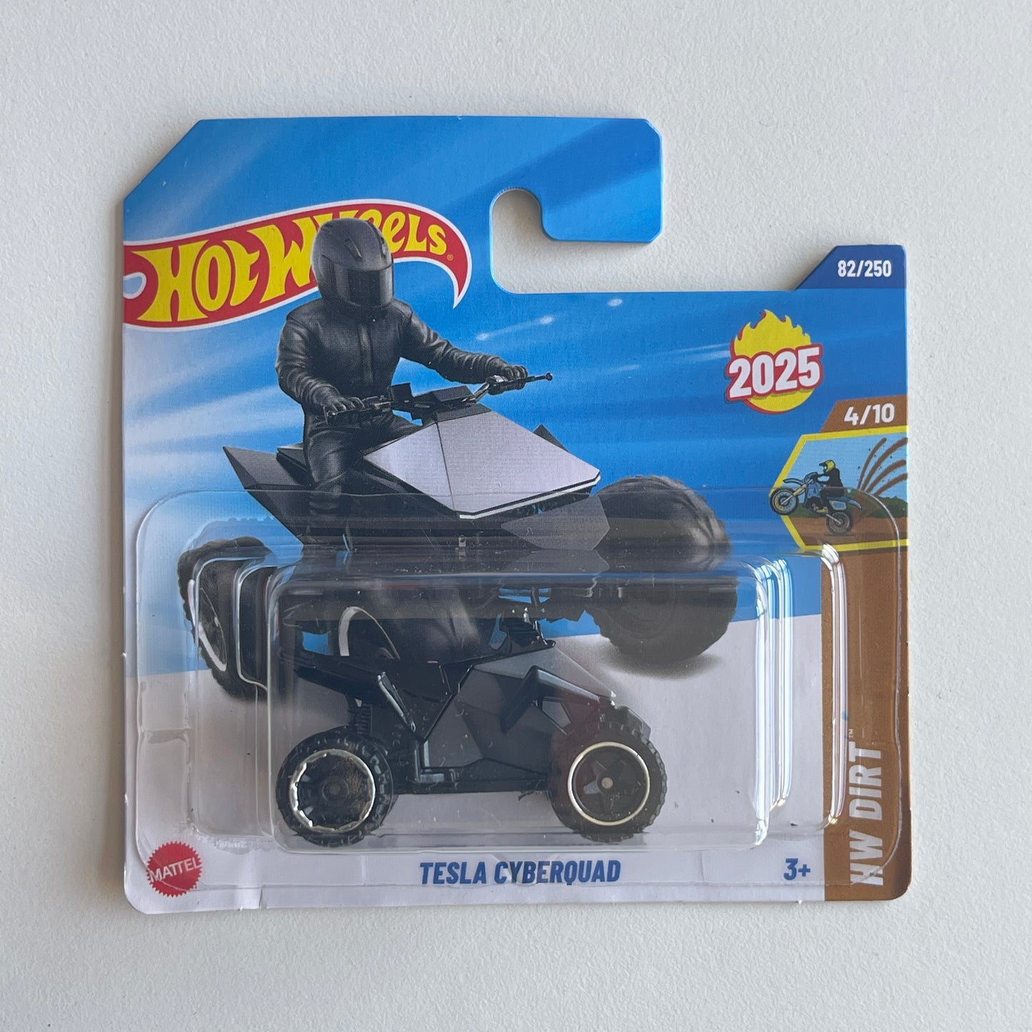 Hot Wheels Tesla Cyberquad (Gray) Short Card (Damaged) HW Dirt 82/250