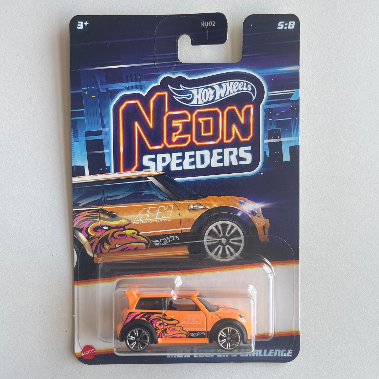 Hot Wheels Neon Speeders Mini Cooper S Challenge (Damaged)