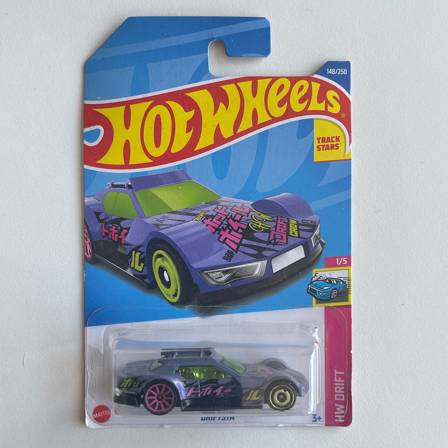Hot Wheels Driftsta (Purple) Long Card (Damaged) HW Drift 148/250
