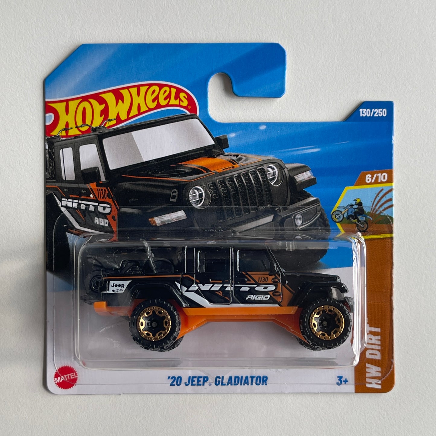 Hot Wheels '20 Jeep Gladiator (Black) Short Card HW Dirt 130/250