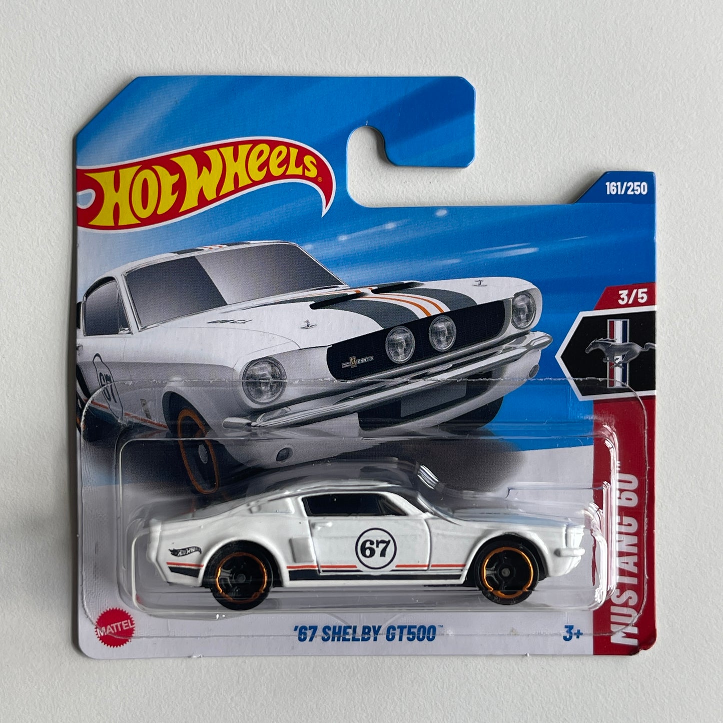 Hot Wheels '67 Shelby GT500 (White) Short Card (Damaged) Mustang 60 161/250