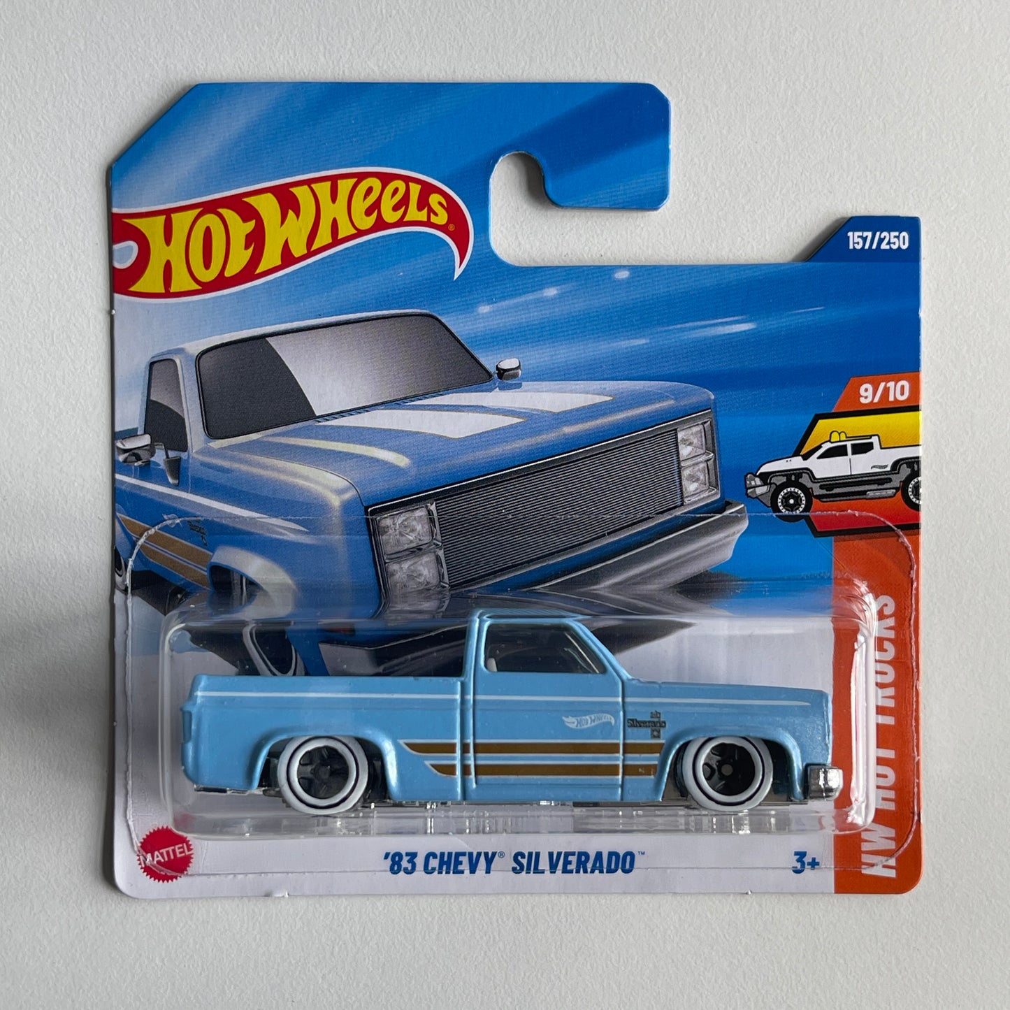Hot Wheels '83 Chevy Silverado (Aqua Blue) Short Card HW Hot Trucks 157/250