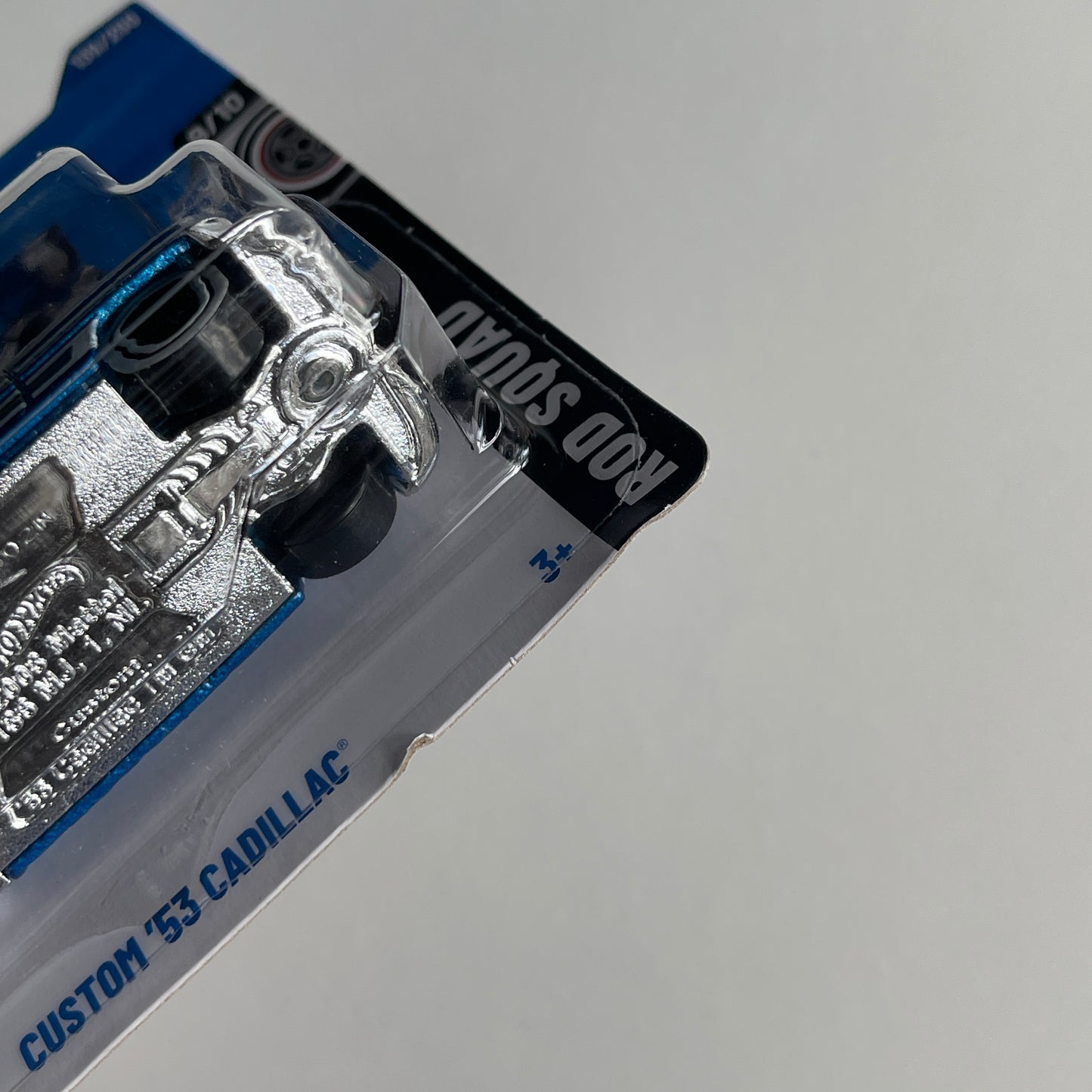Hot Wheels Custom '53 Cadillac (Blue) Short Card (Damaged) Rod Squad 139/250