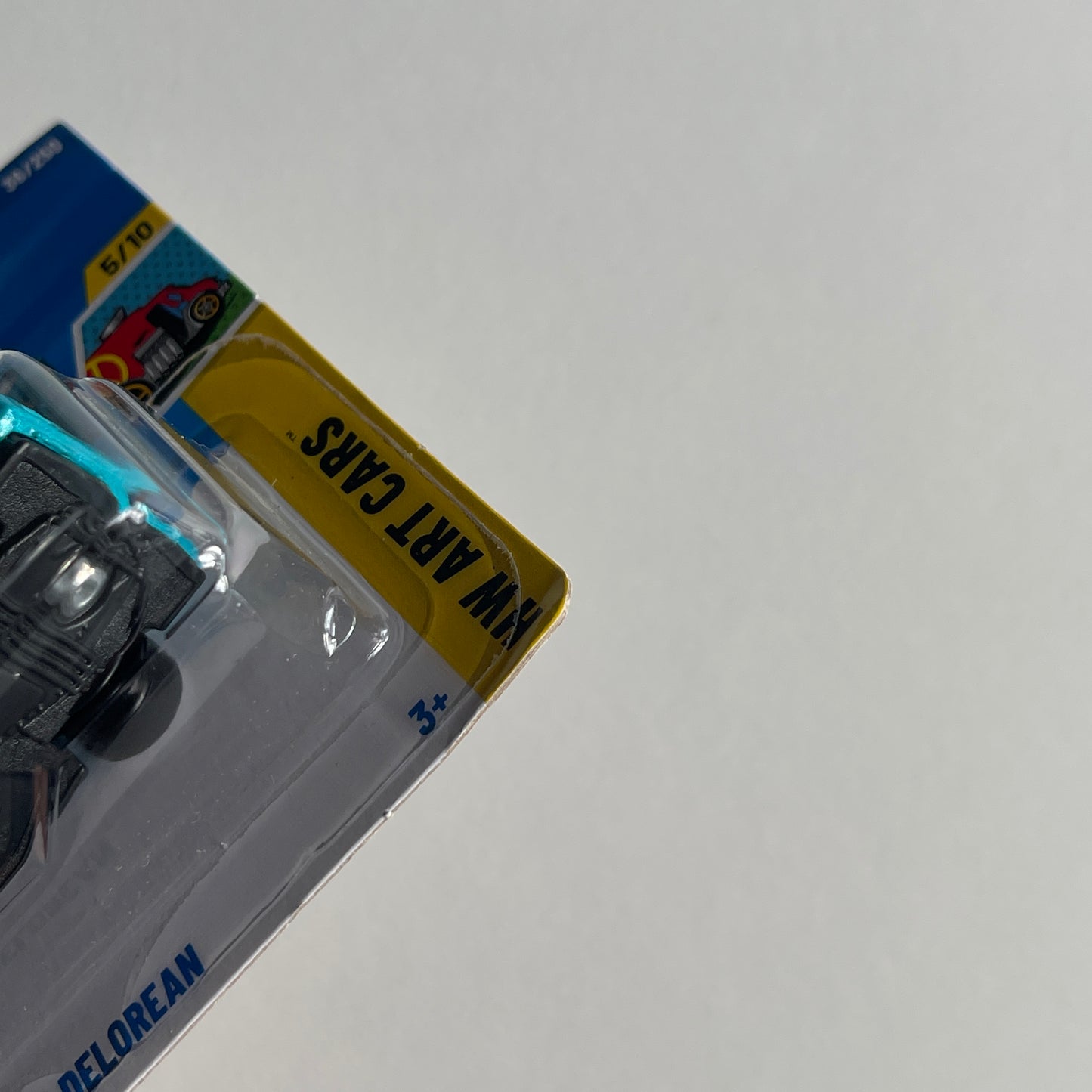 Hot Wheels DMC Delorean (Turquoise) Short Card (Damaged) HW Art Cars 36/250