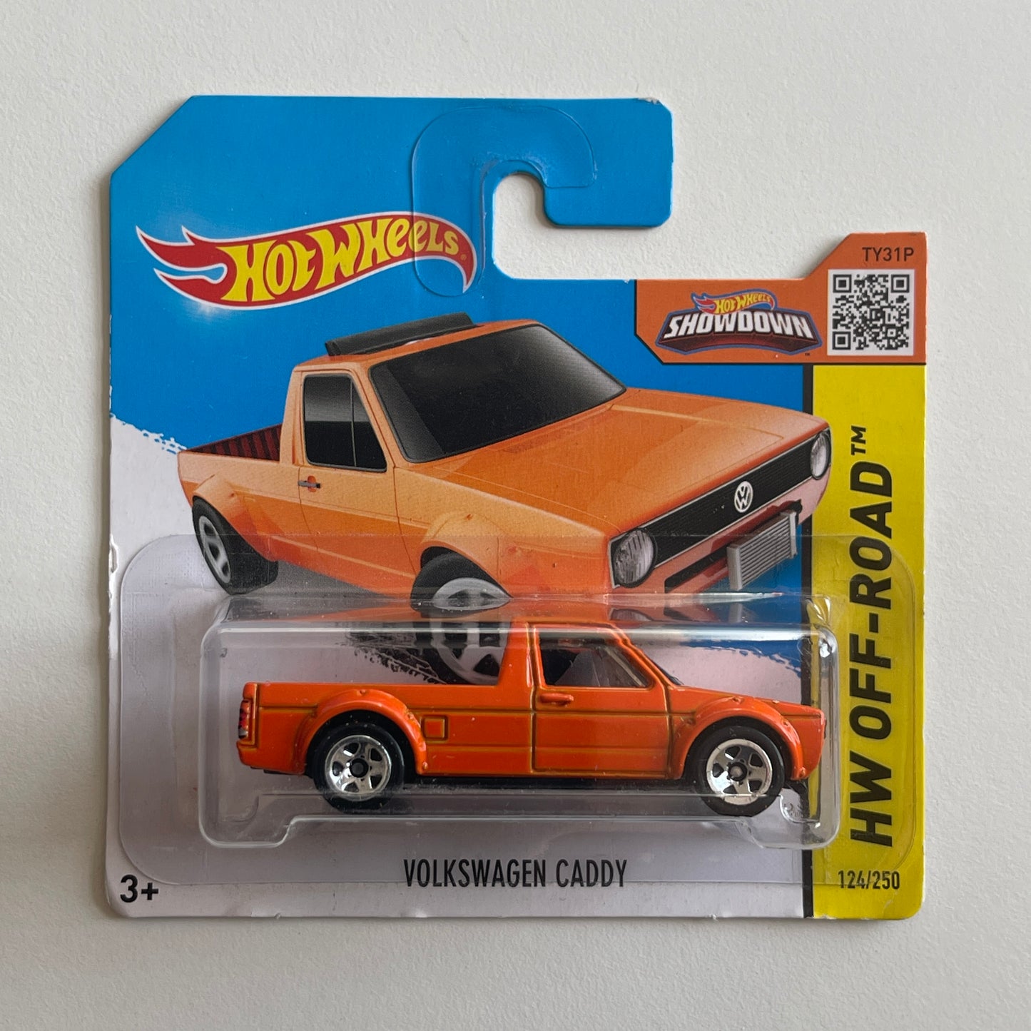 Hot Wheels Volkswagen Caddy (Orange) Short Card (Damaged) HW Off-Road 124/250