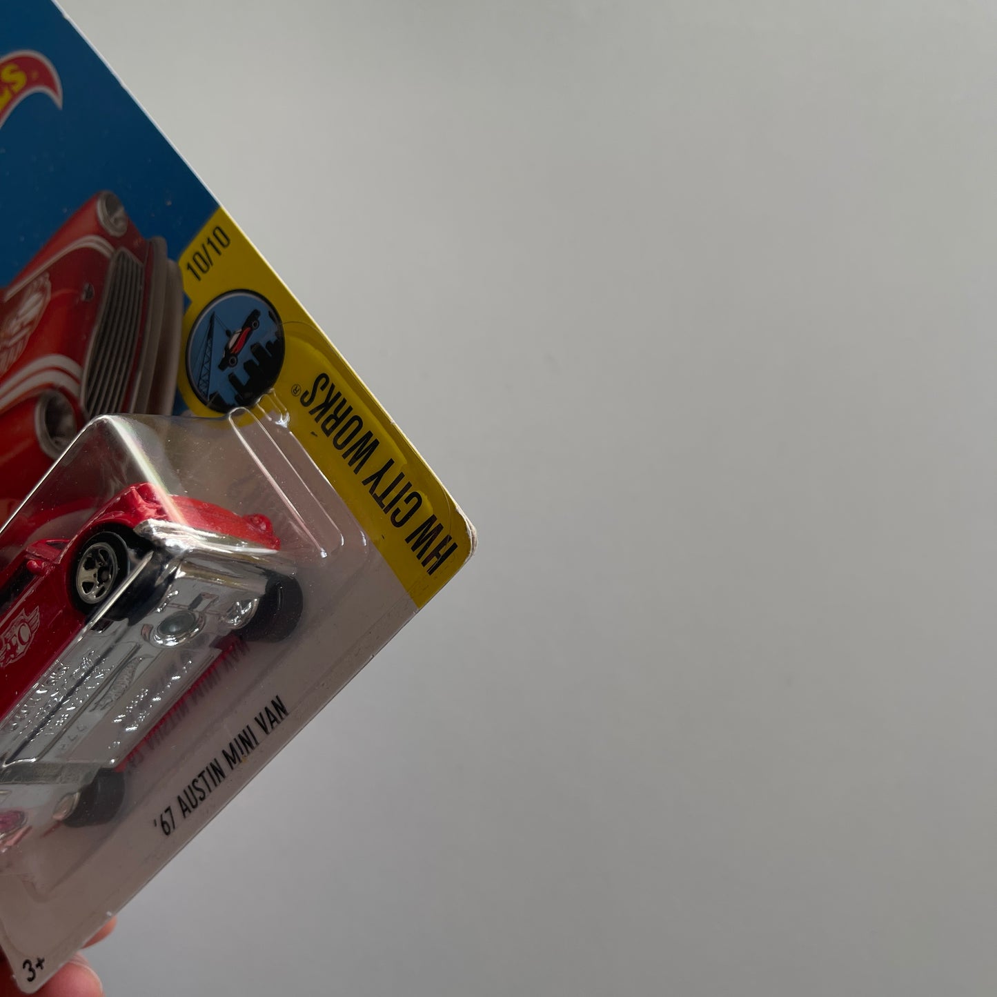 Hot Wheels '67 Austin Mini Van (Red) Long Card (Damaged) HW City Works 175/250