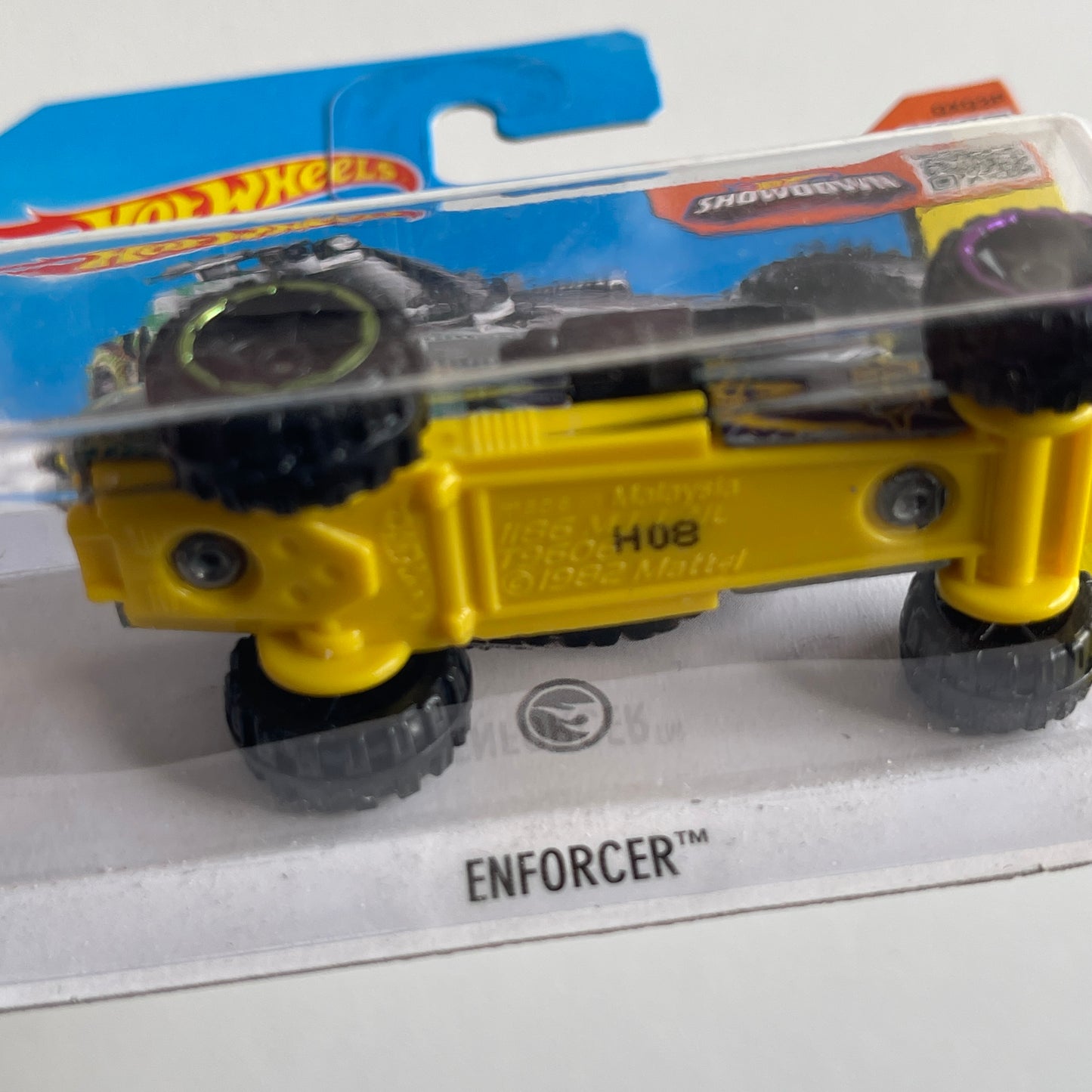 Hot Wheels Enforcer (Grey) Short Card (Damaged) HW Off-Road 89/250 Treasure Hunt