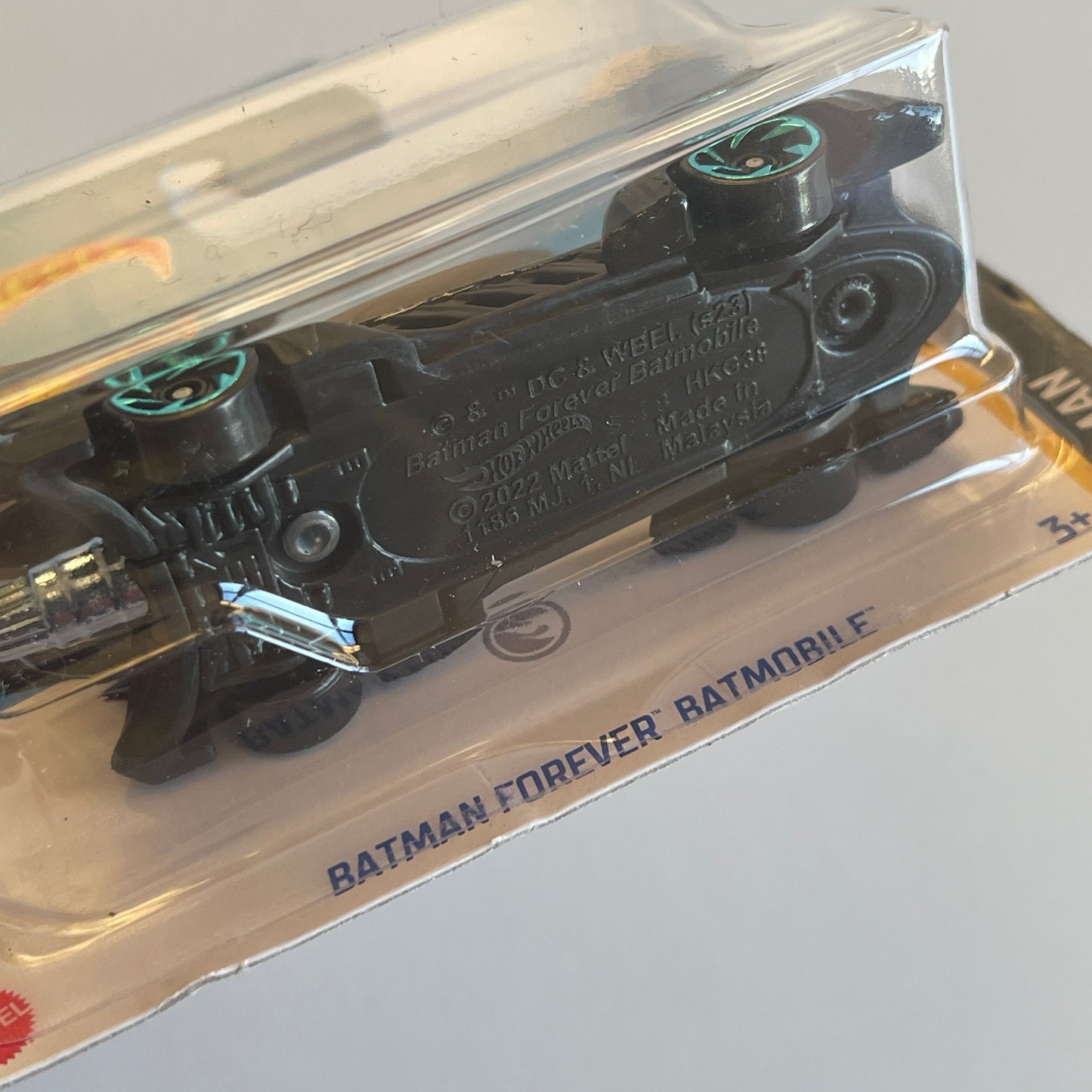 Hot Wheels Batman Forever Batmobile (Black) Short Card (Damaged) Batman 106/250 Treasure Hunt