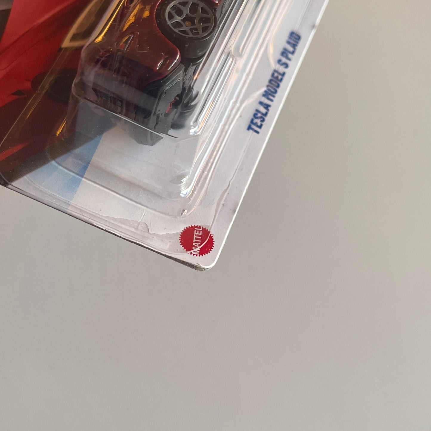 Hot Wheels Tesla Model S Plaid (Red) Short Card (Damaged) HW EV 9/250